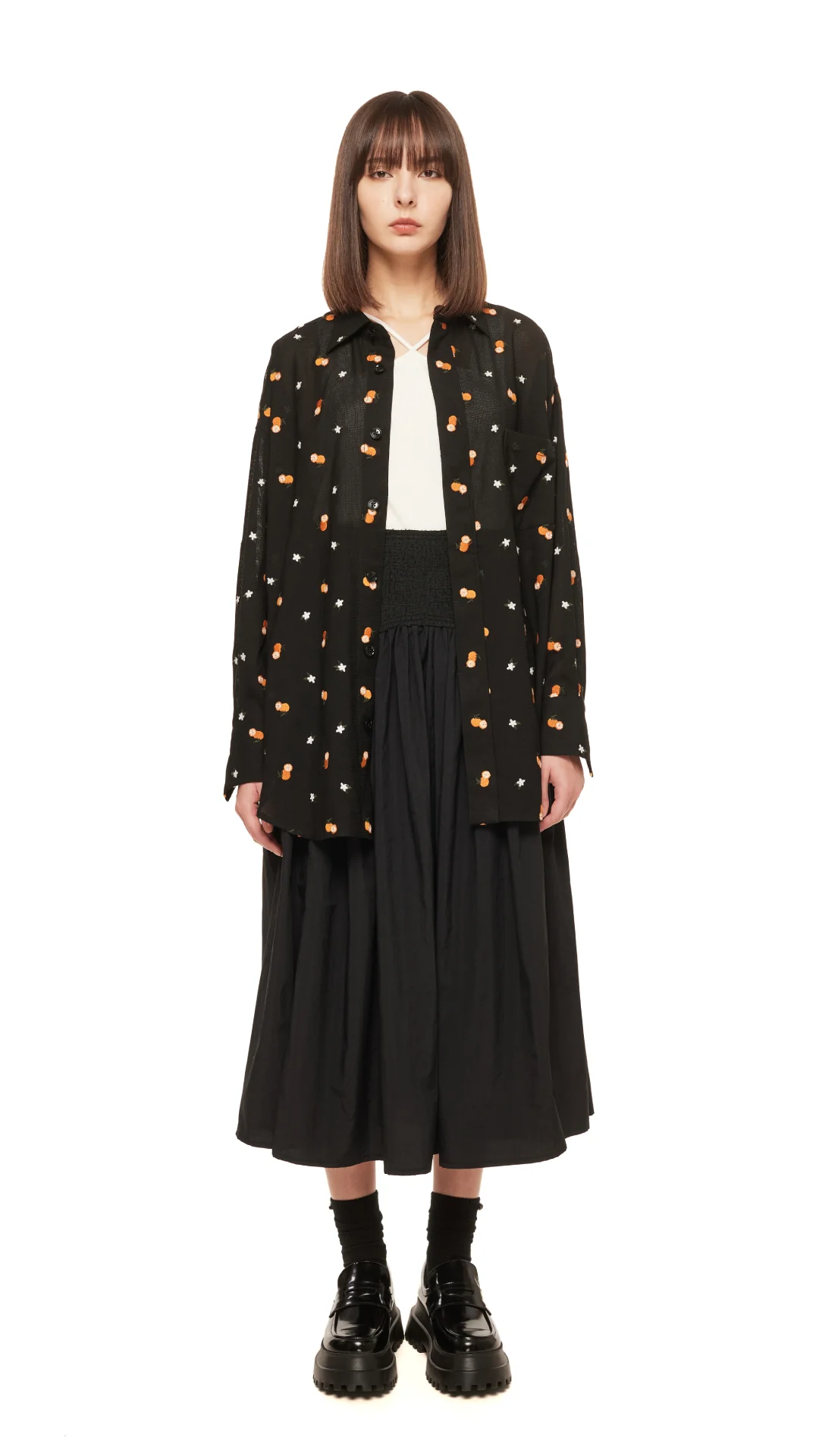 Tweed Lace-Up Skirt - Umamrii