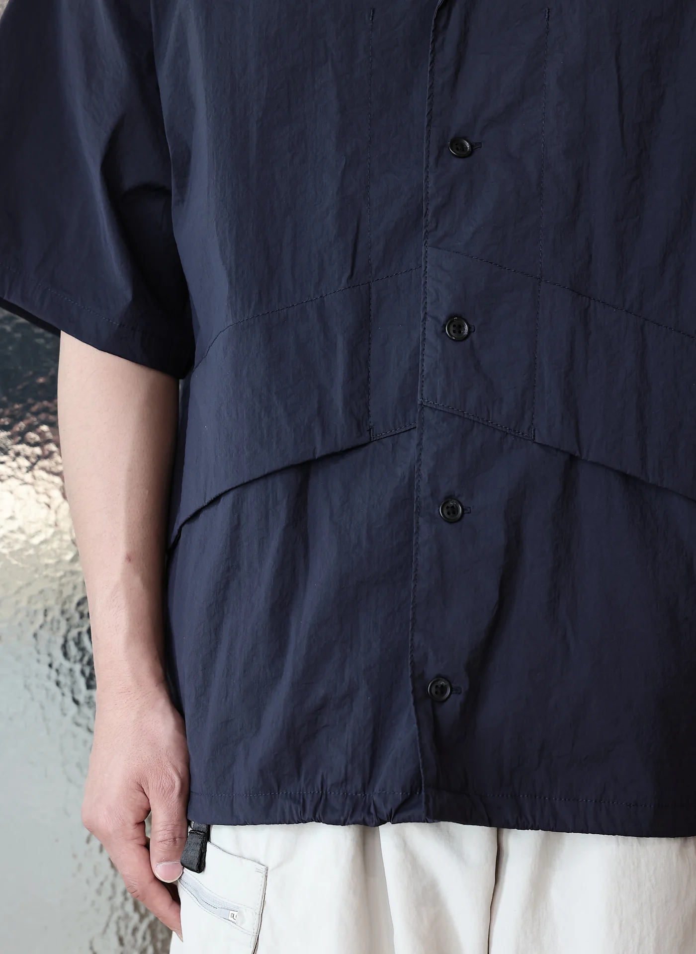 Nylon Polyester Business Pack Open Collar Shirt Jacket - Umamrii