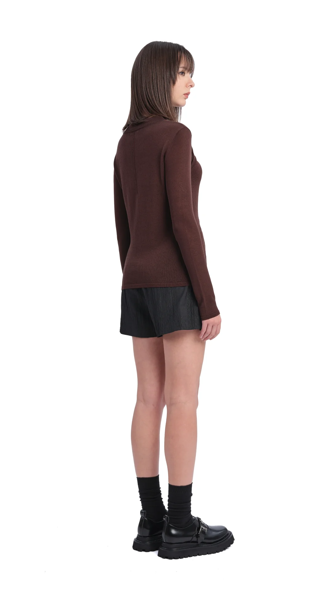 Acetate Sheer Cut Out Sweater - Umamrii