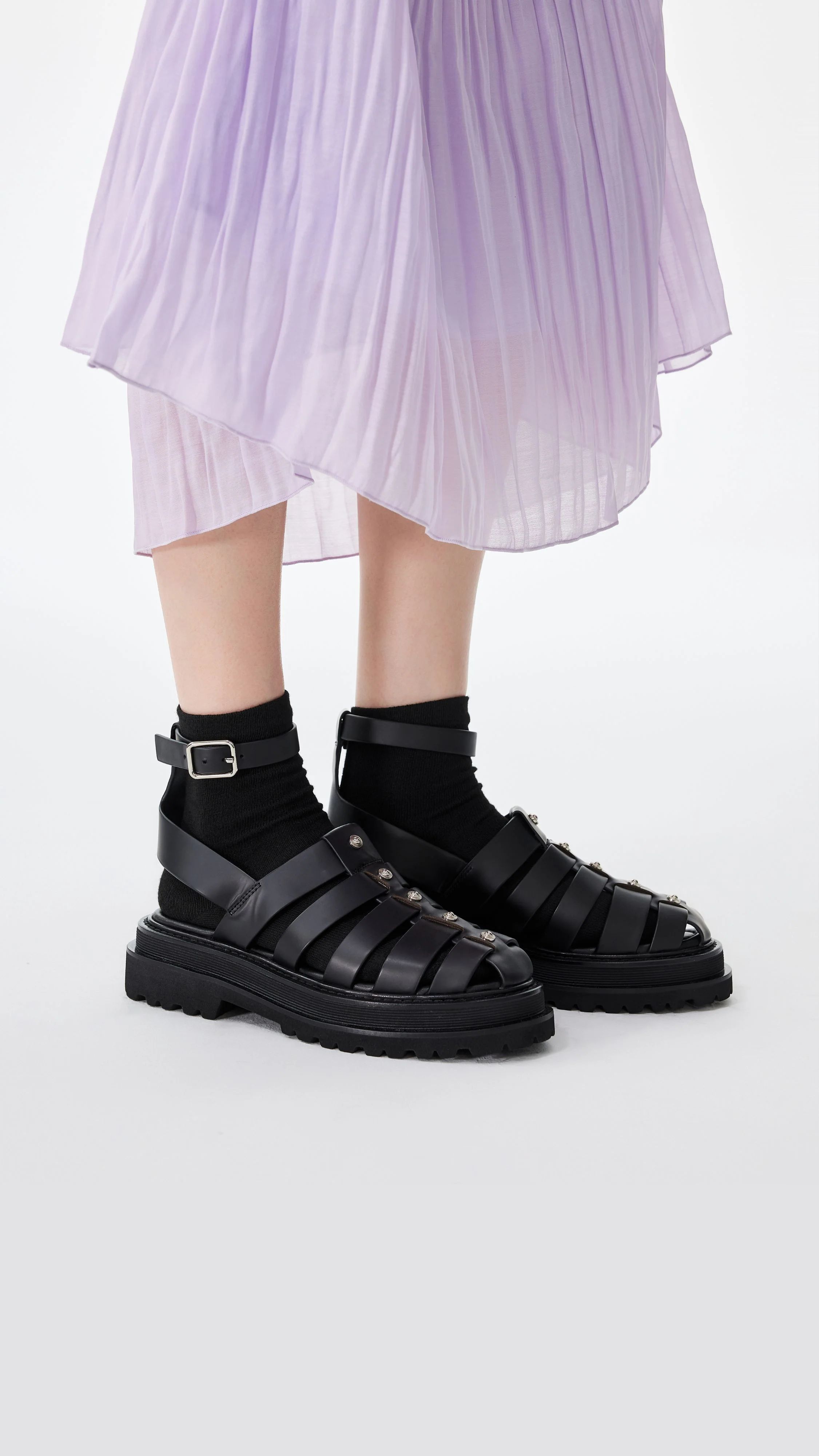 Leather Strappy Sandals - Umamrii
