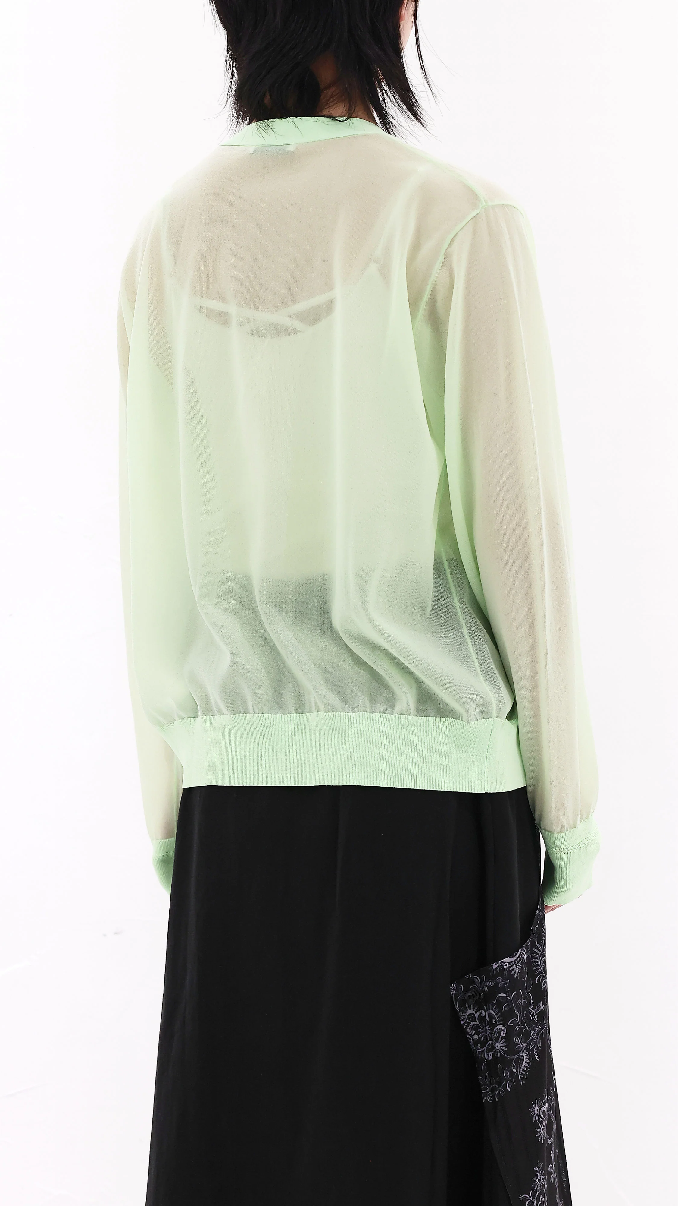 Cropped Sheer Cardigan - Umamrii