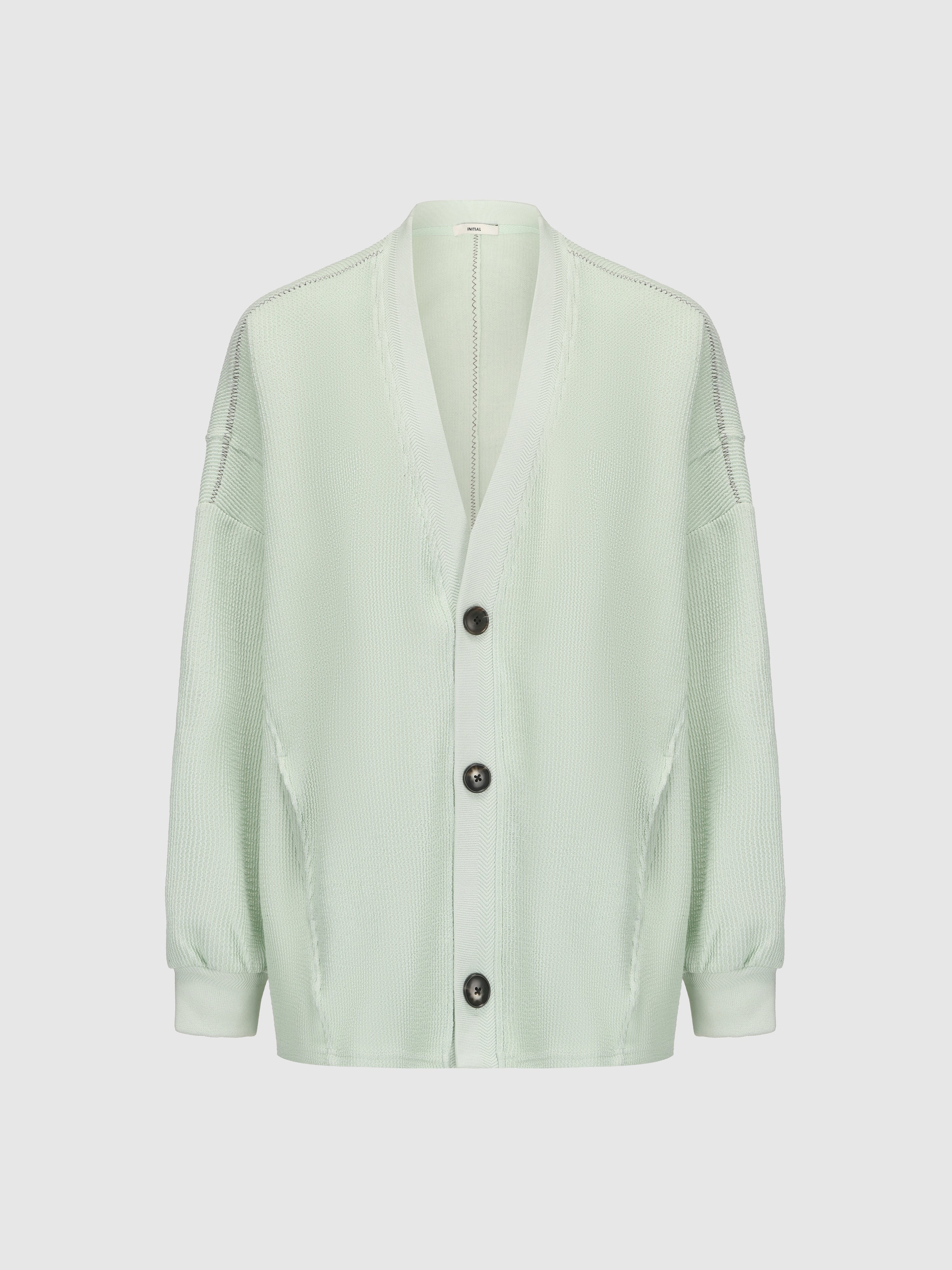 Oversized Cut Sewn Cardigan - Umamrii