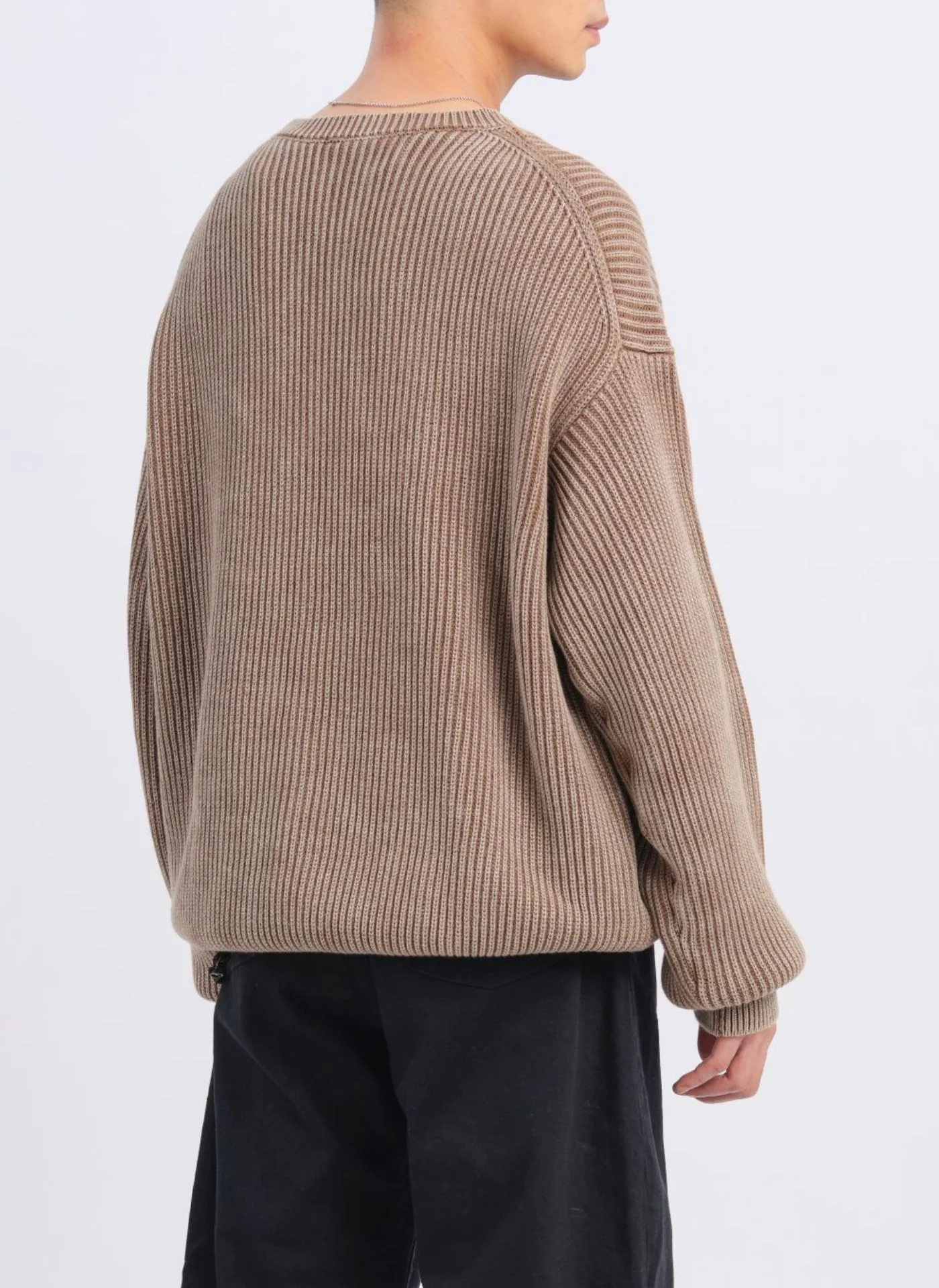 Heavy Washed Cotton Knitted Pullover - Umamrii