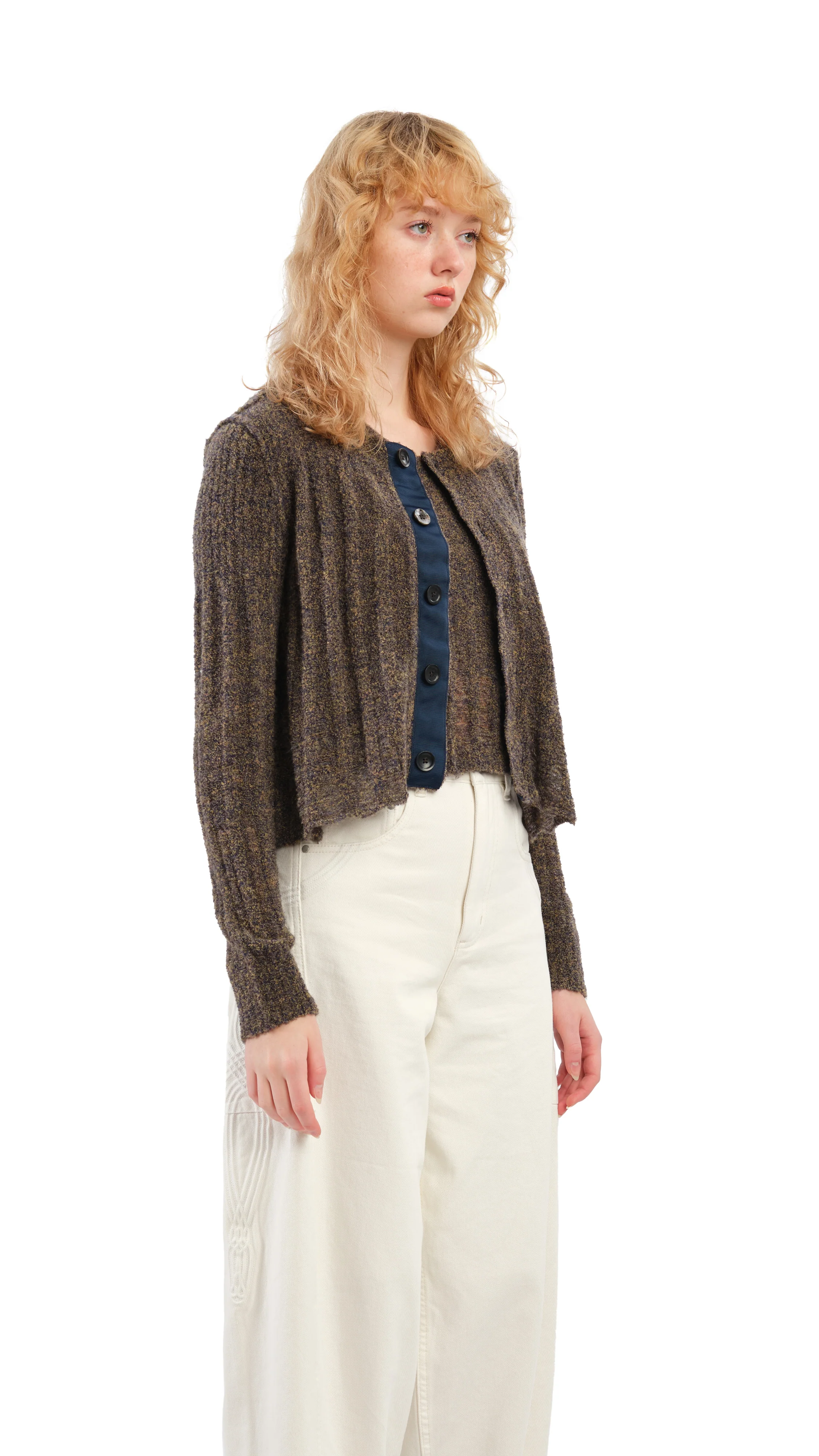 Boucle Cropped Cardigan - Umamrii