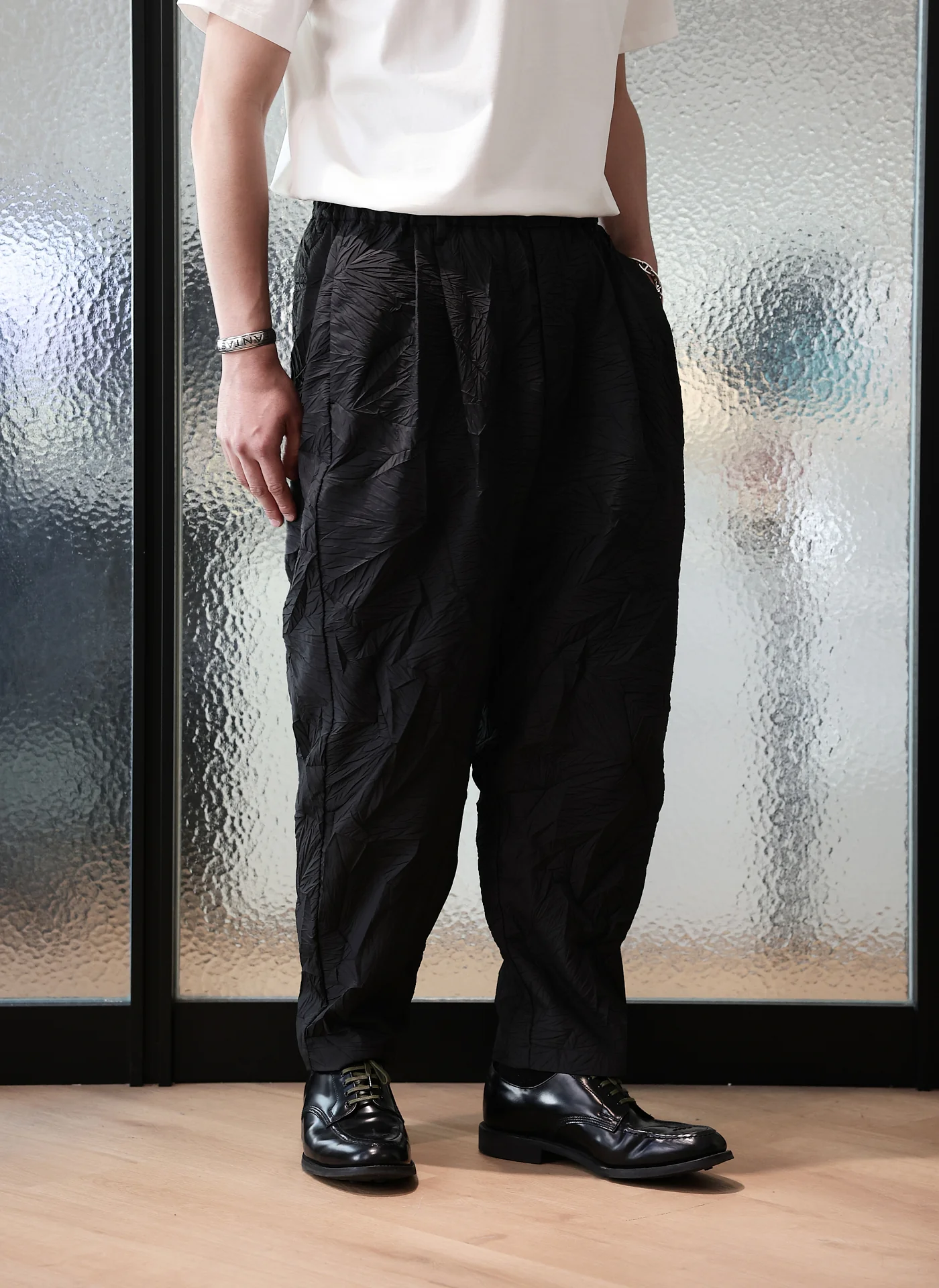 Distort Pleats Polyester Easy Pants - Umamrii