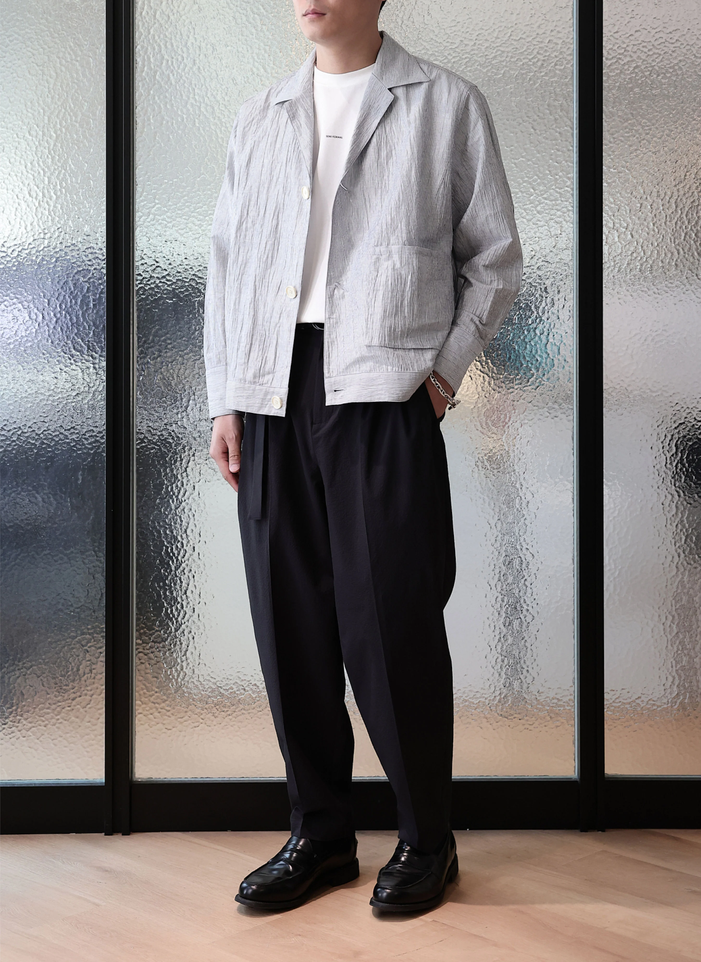 Hybrid Linen Shirt Trucker Jacket - Umamrii