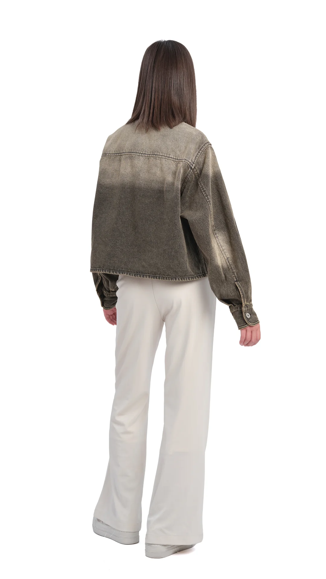 Cropped Soil Denim Studded Shirt Jacket - Umamrii