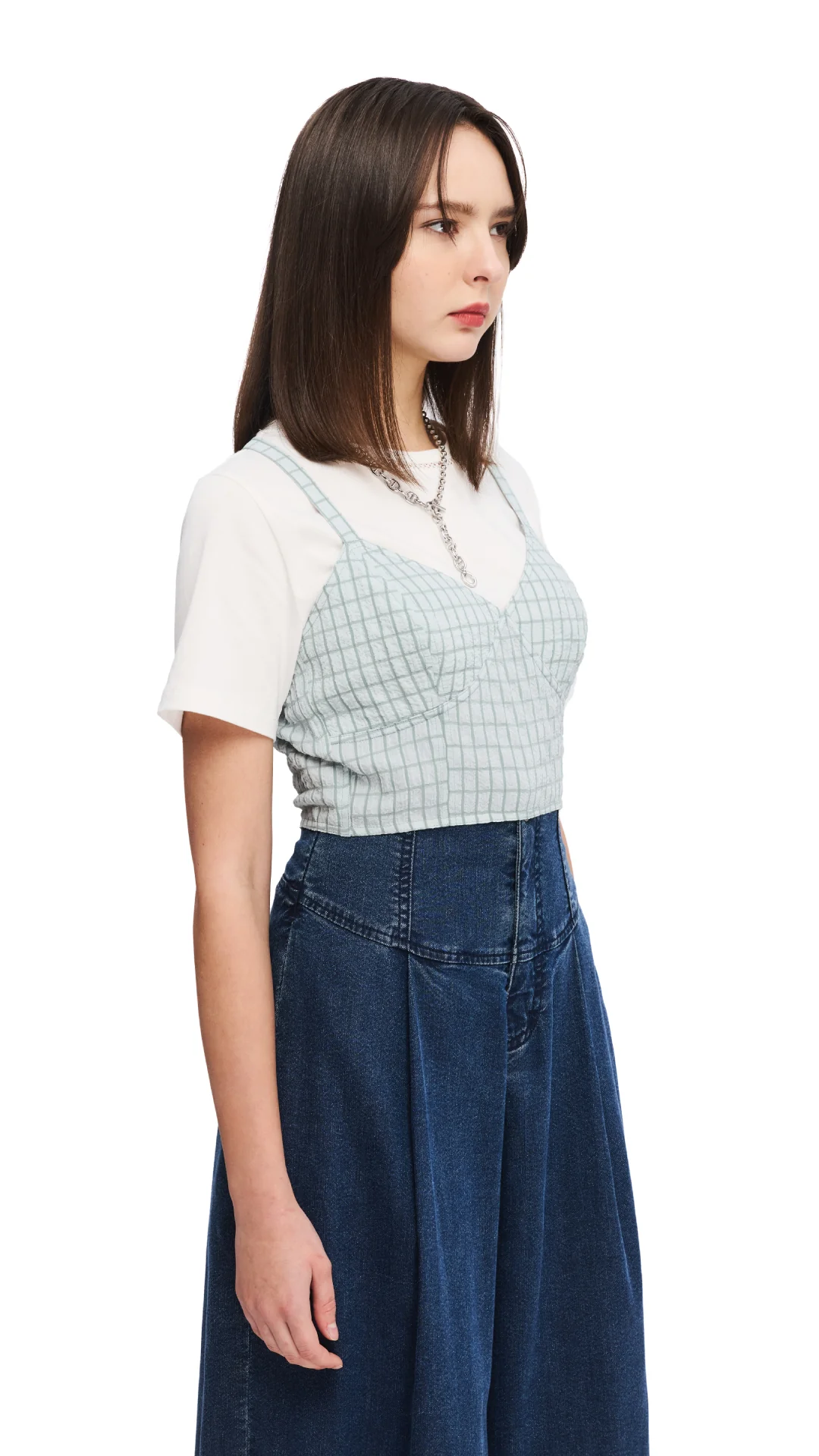 Wrinkle Chiffon Bra Top - Umamrii