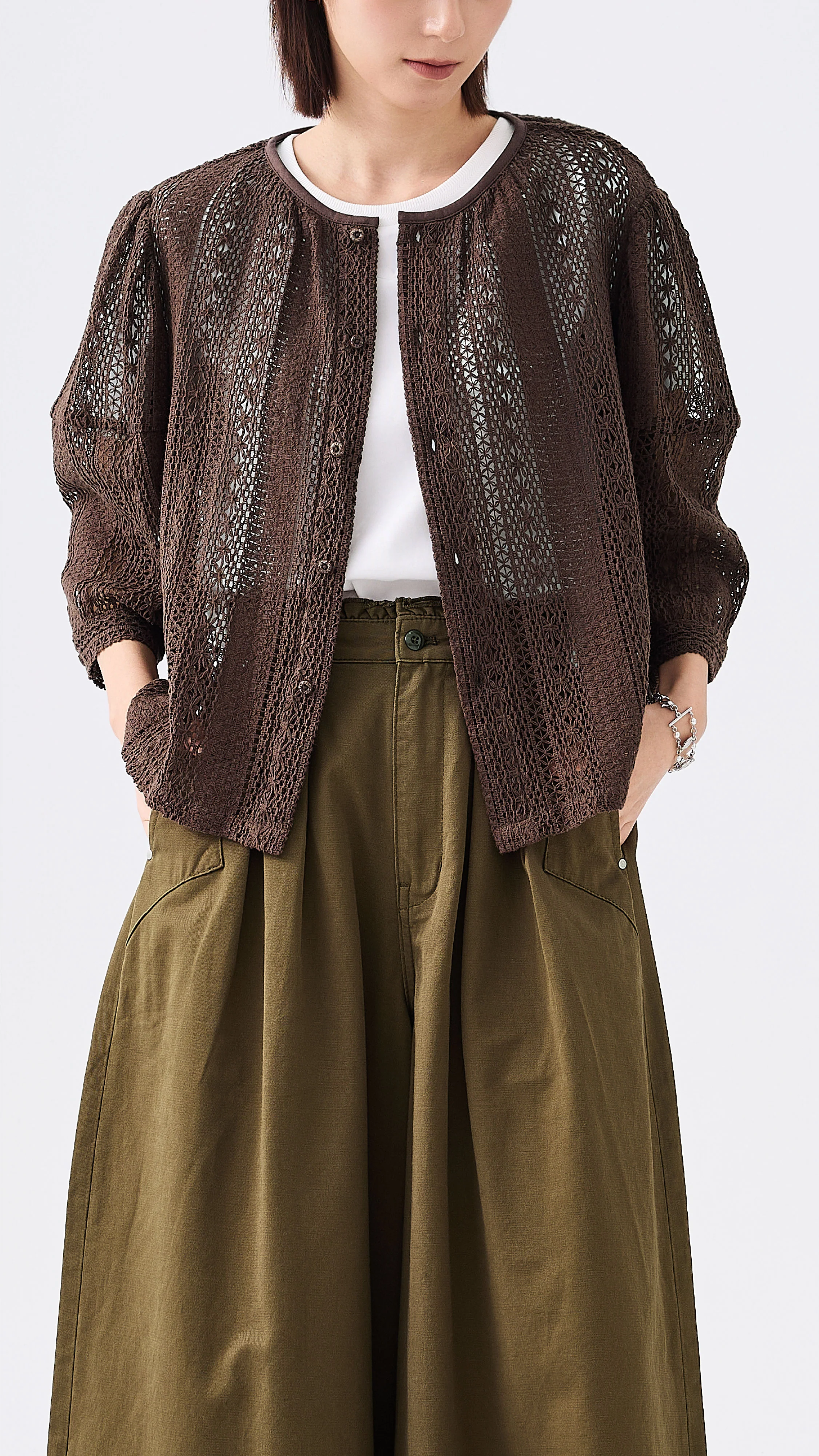 Doll Sleeves Lace Jacket - Umamrii