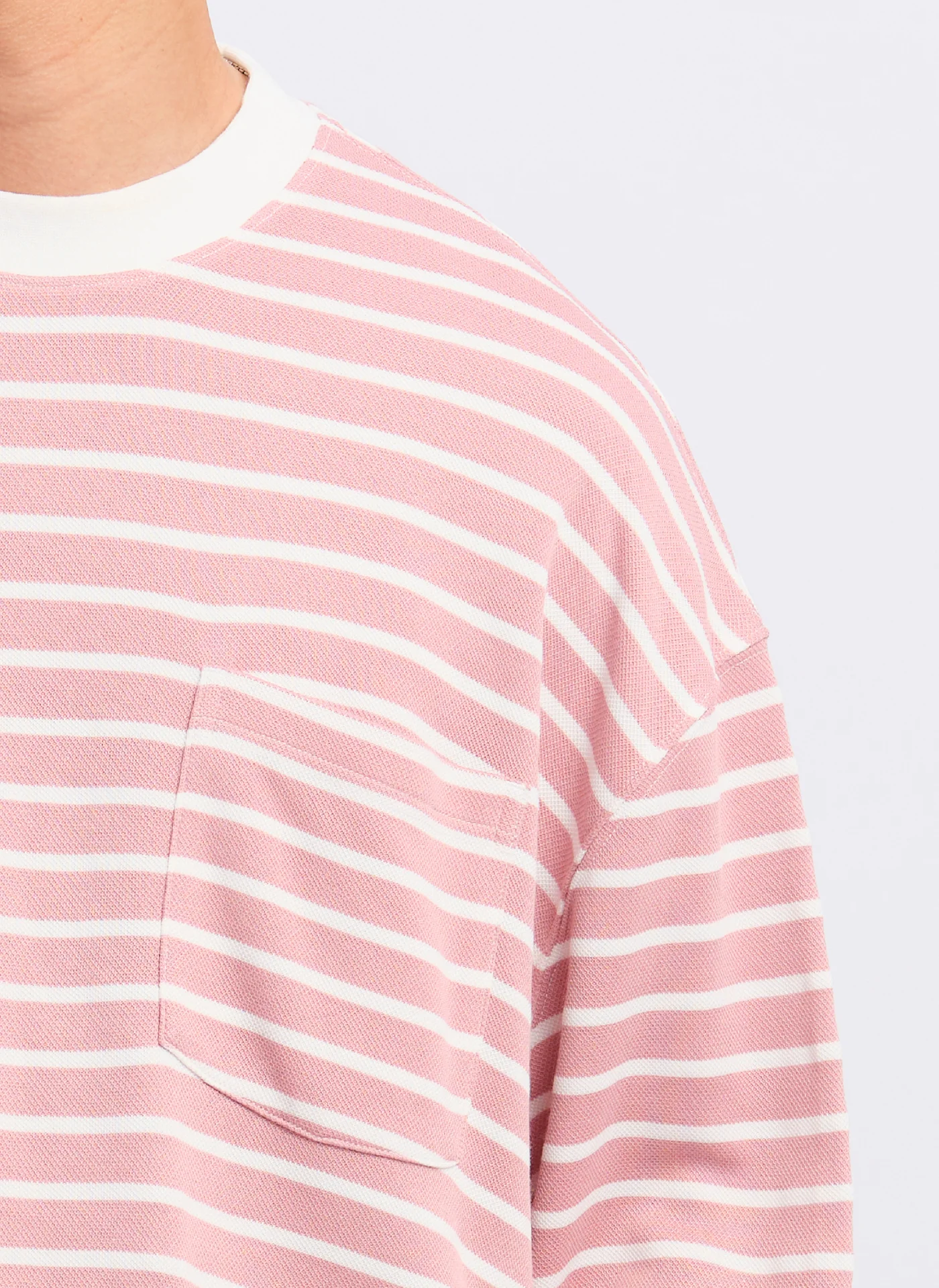 Jacquard Long Sleeves Border Top (T-06) - Umamrii