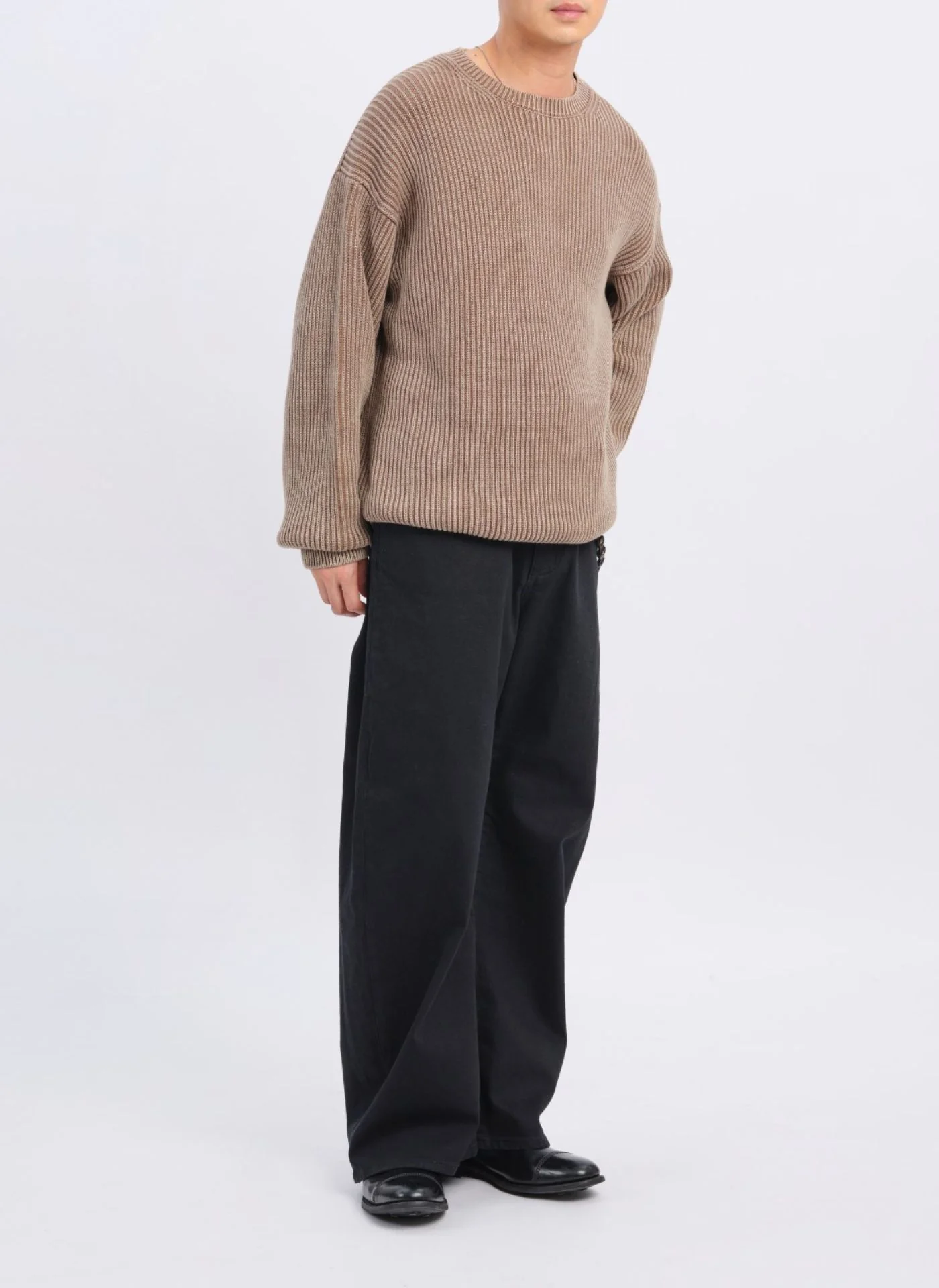 Heavy Washed Cotton Knitted Pullover - Umamrii