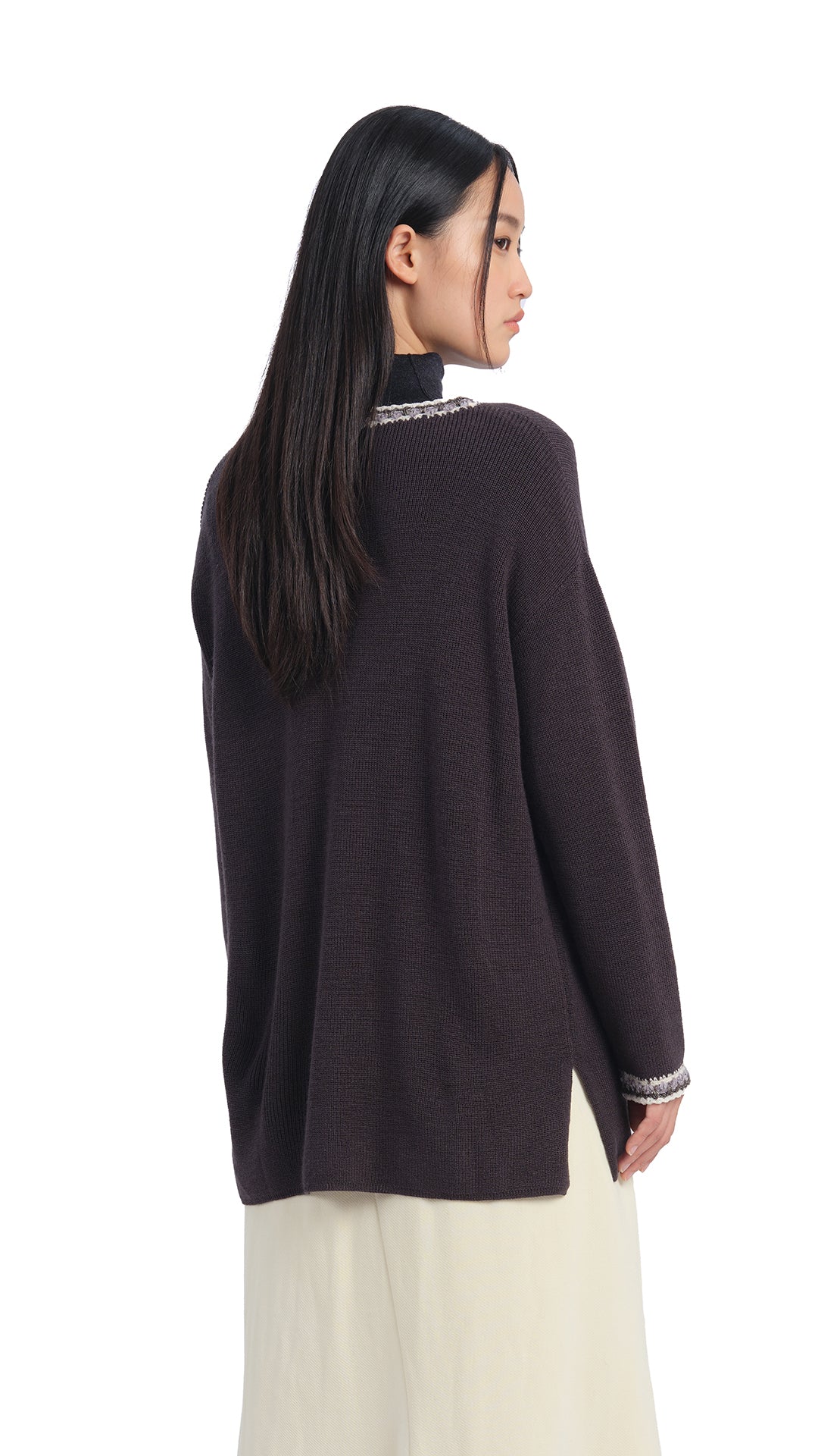 Crochet Trims Pullover - Umamrii