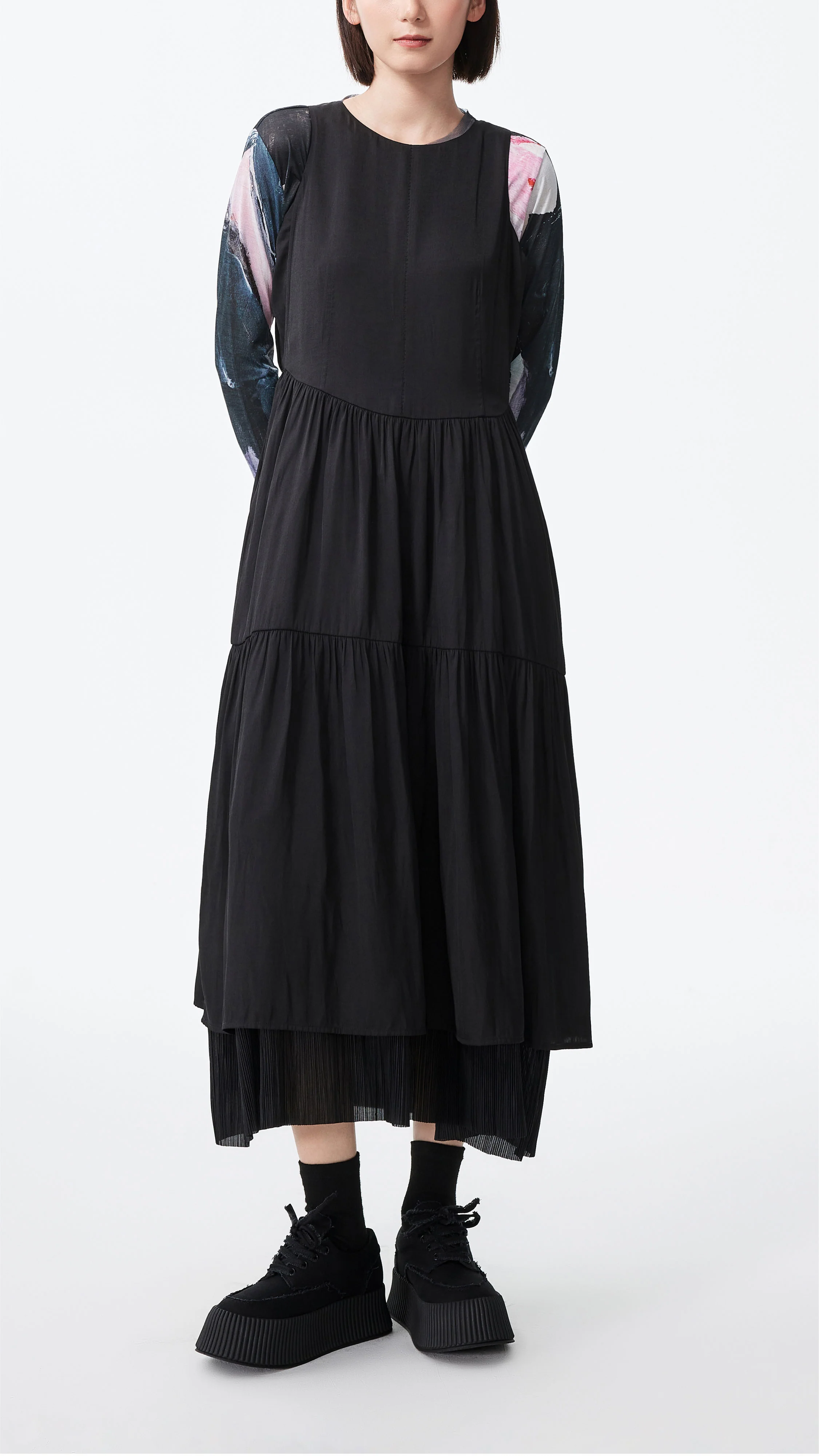 Tiered Midi Dress - Umamrii