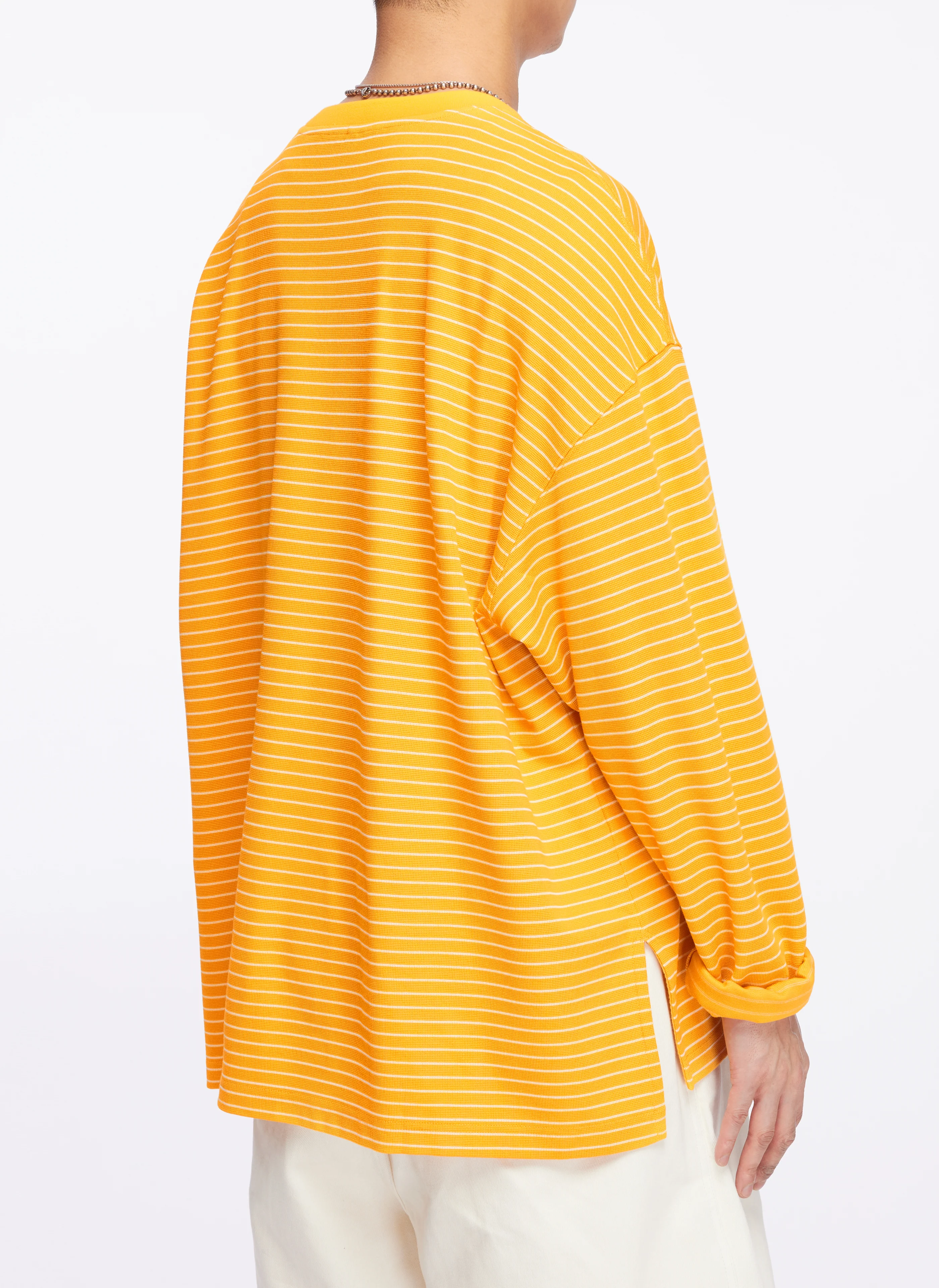 Jacquard Long Sleeves Border Top - Umamrii