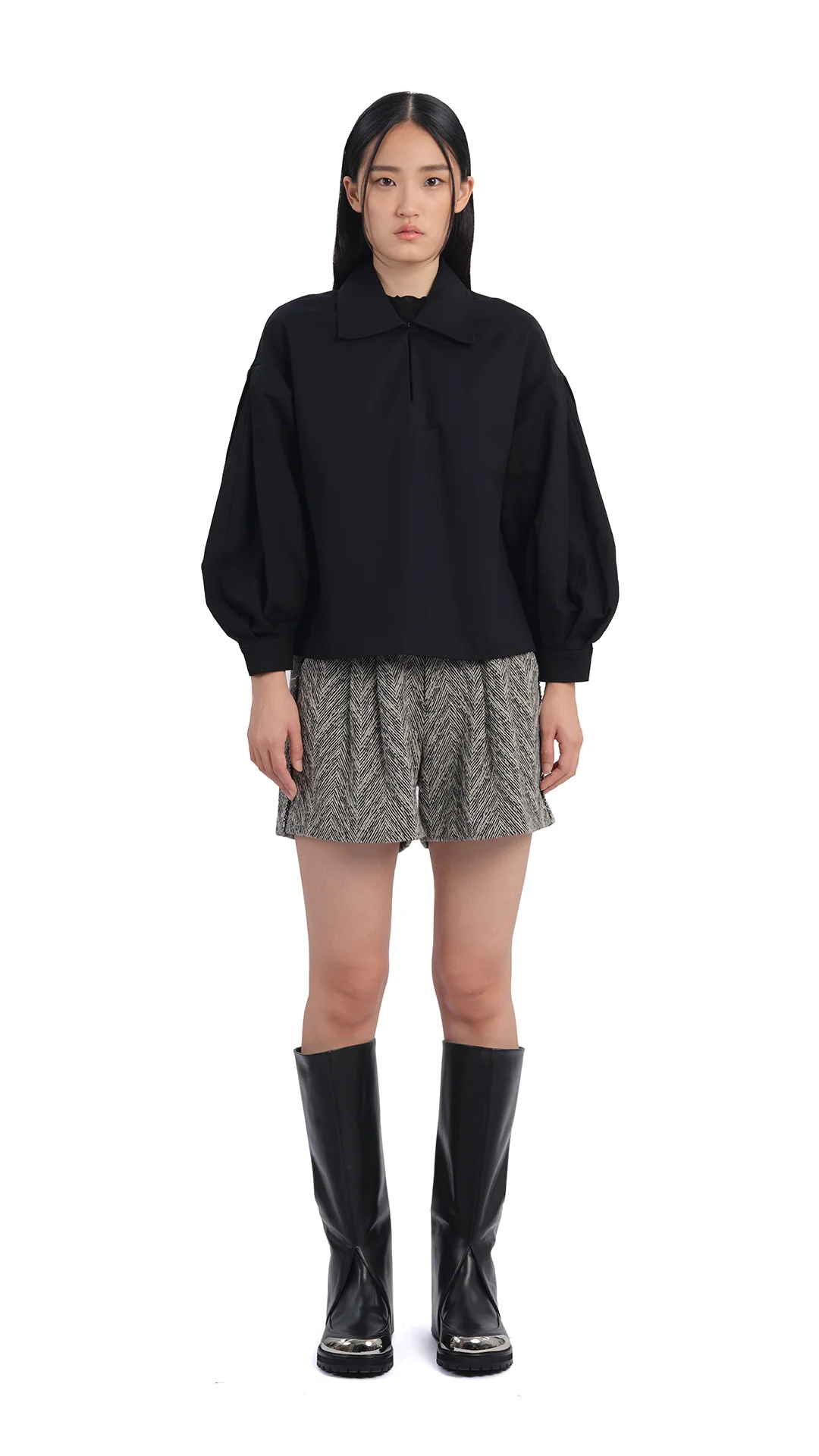 Pleated Sleeves Top - Umamrii