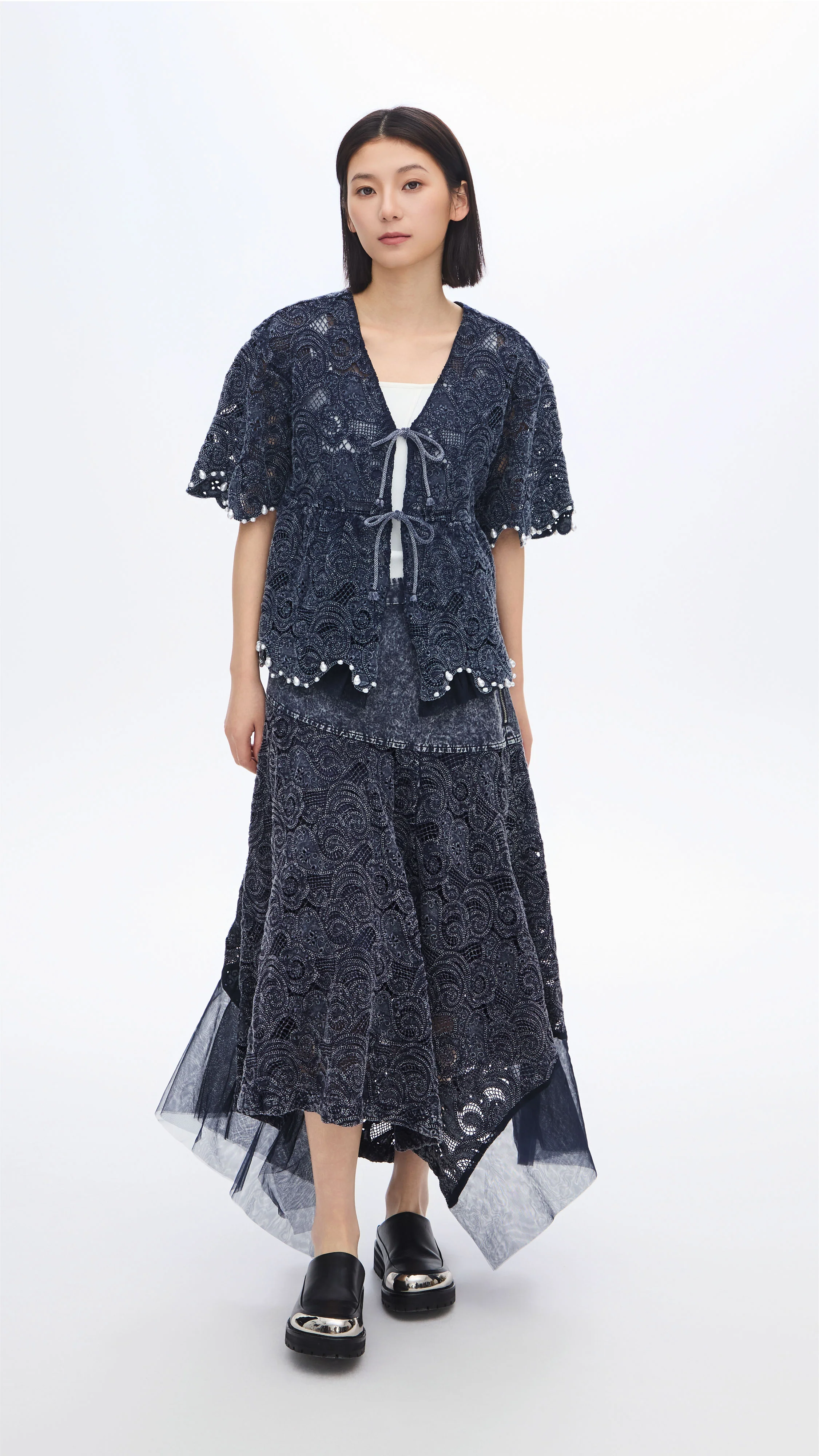 Cold-dye Lace Skirt - Umamrii