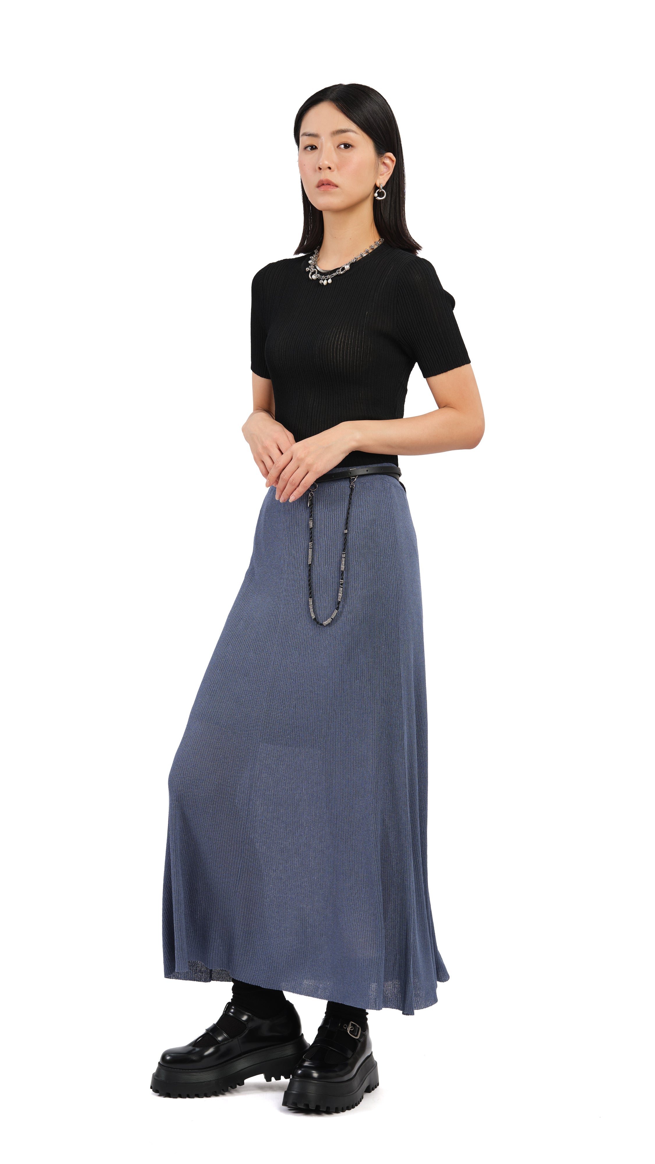 Short Sleeves Tie-Waist Sweater - Umamrii