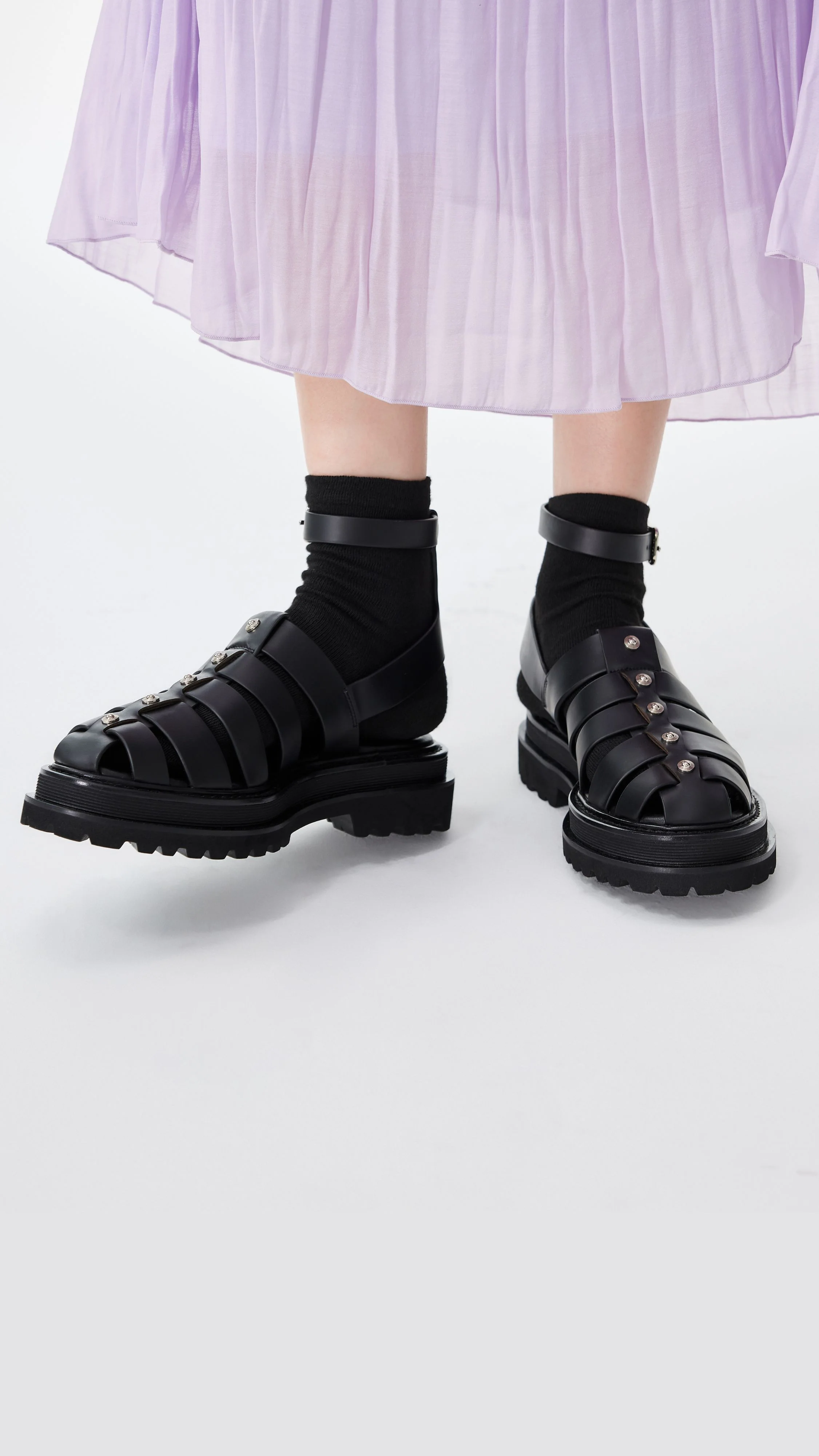 Leather Strappy Sandals - Umamrii