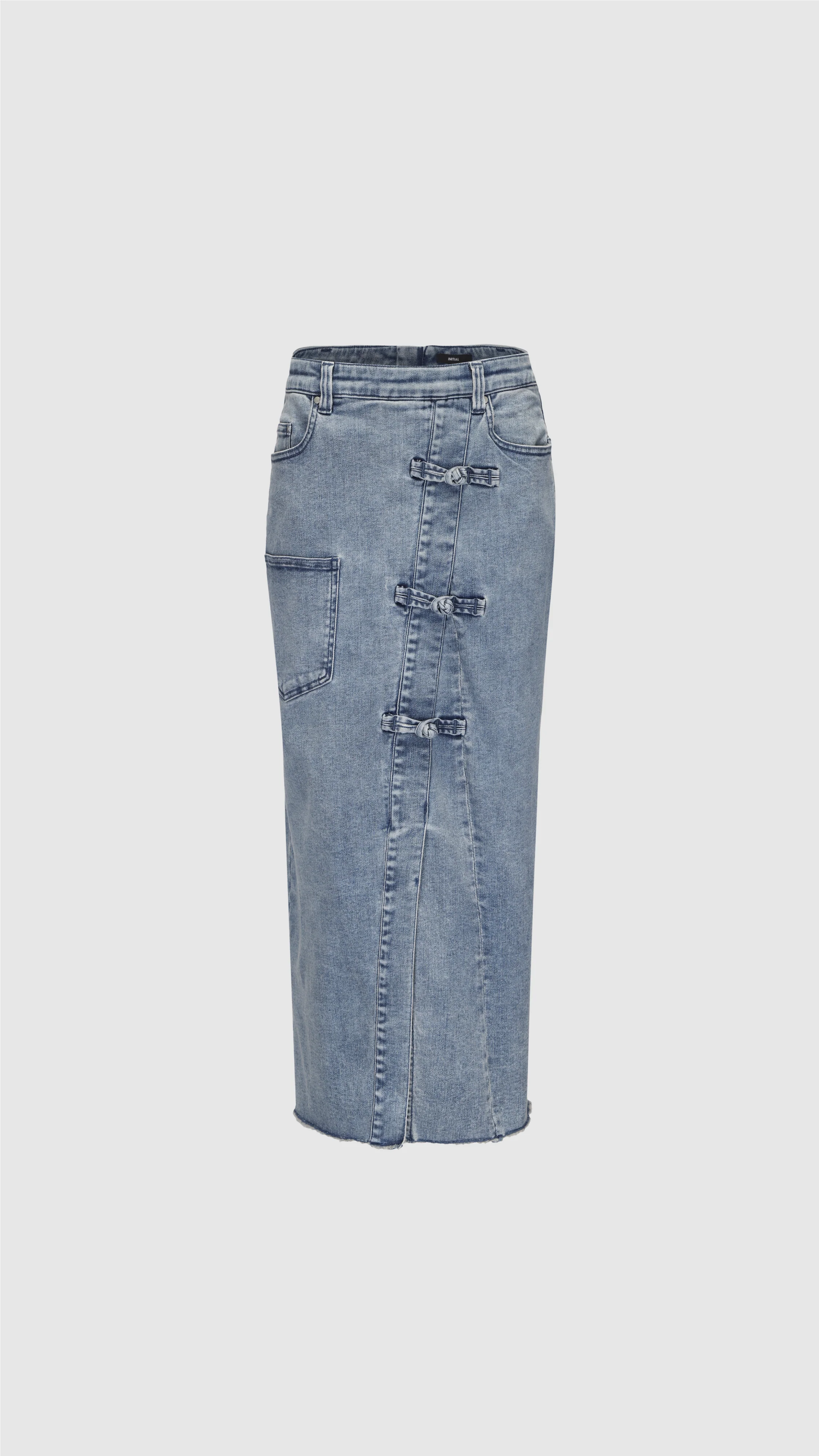 Rebuilt Denim Pencil Skirt - Umamrii