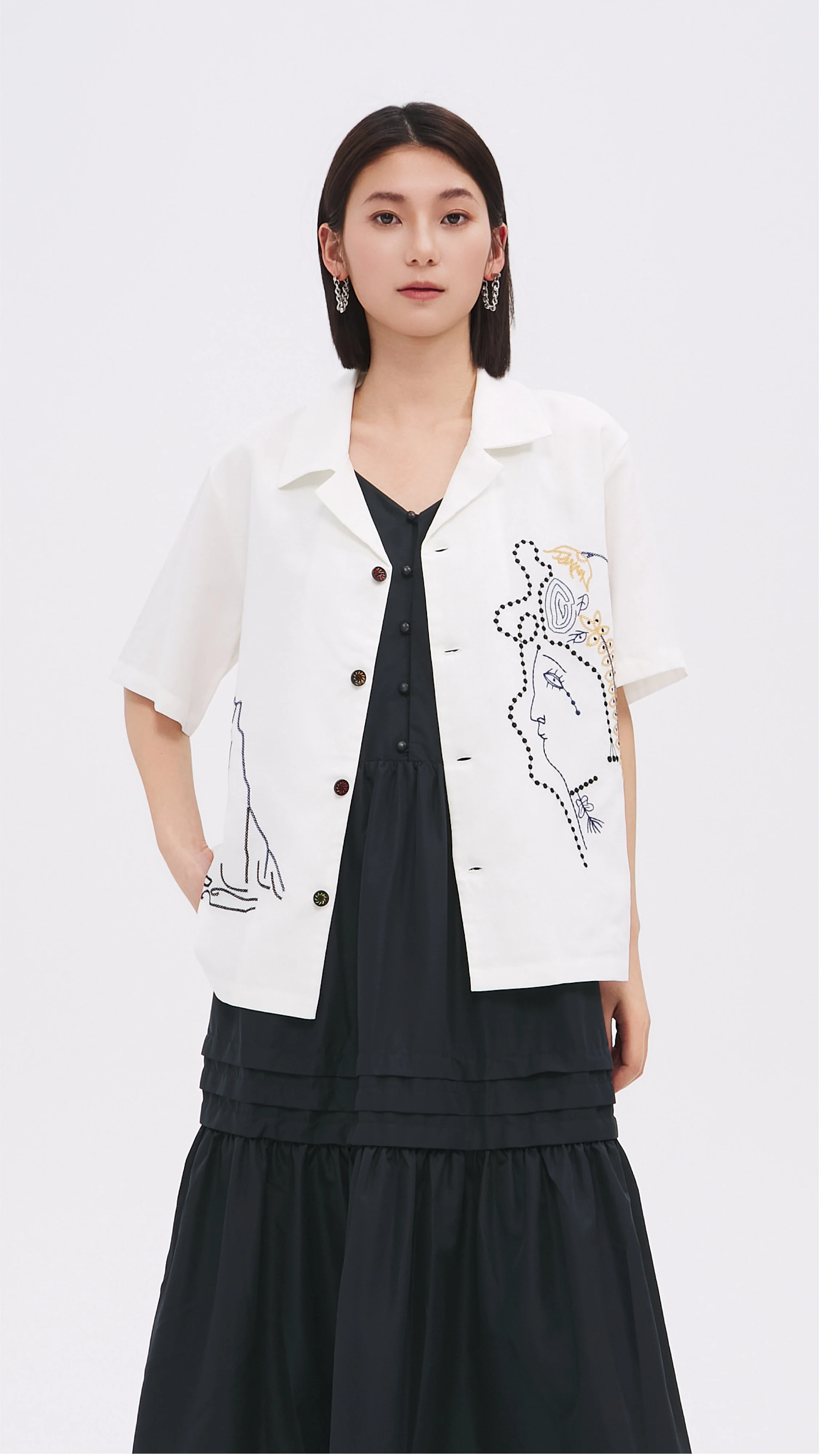 Pattern Shirt Jacket - Umamrii