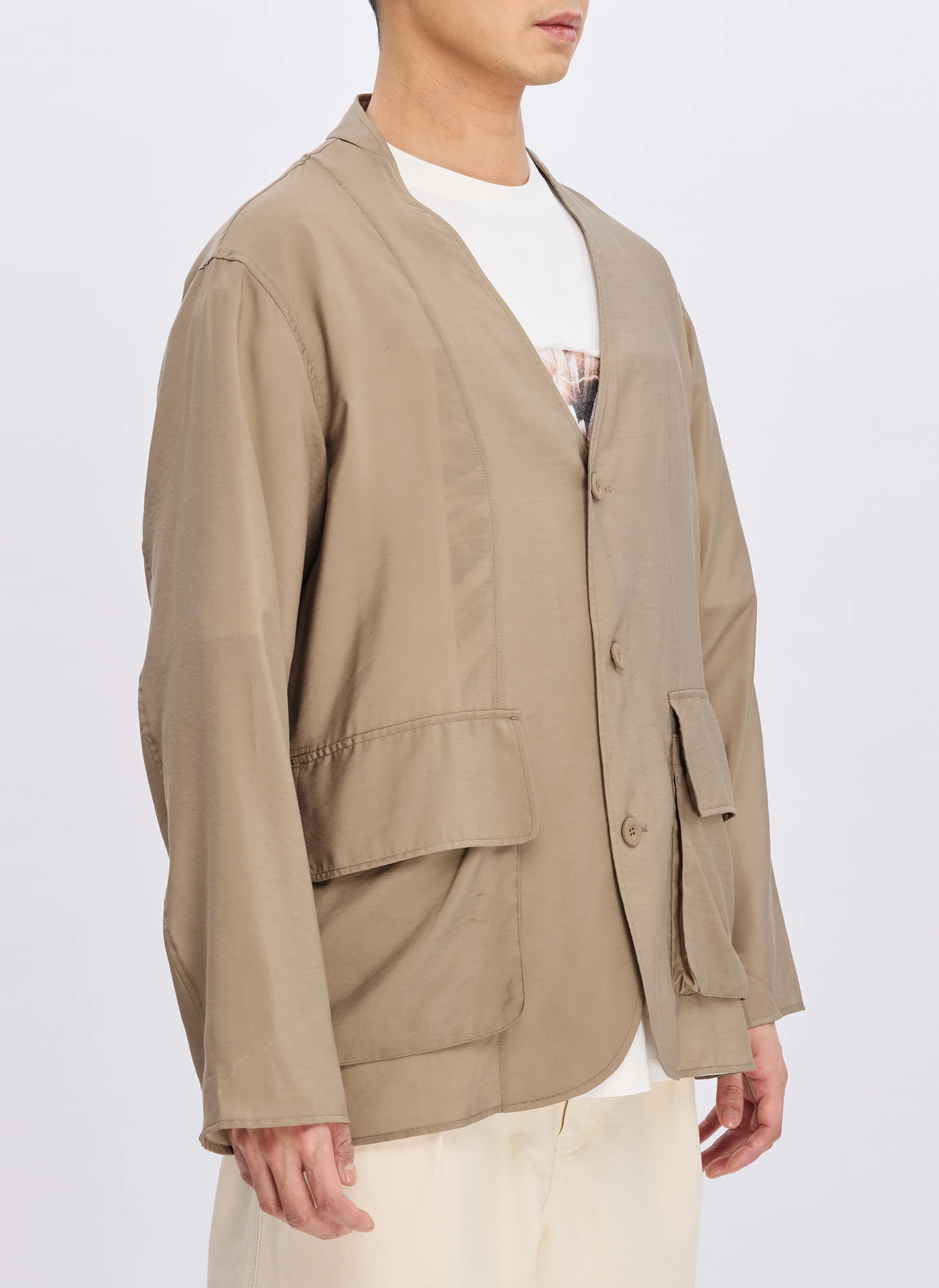 Lenzing Ecovero Air Collarless Blazer - Umamrii
