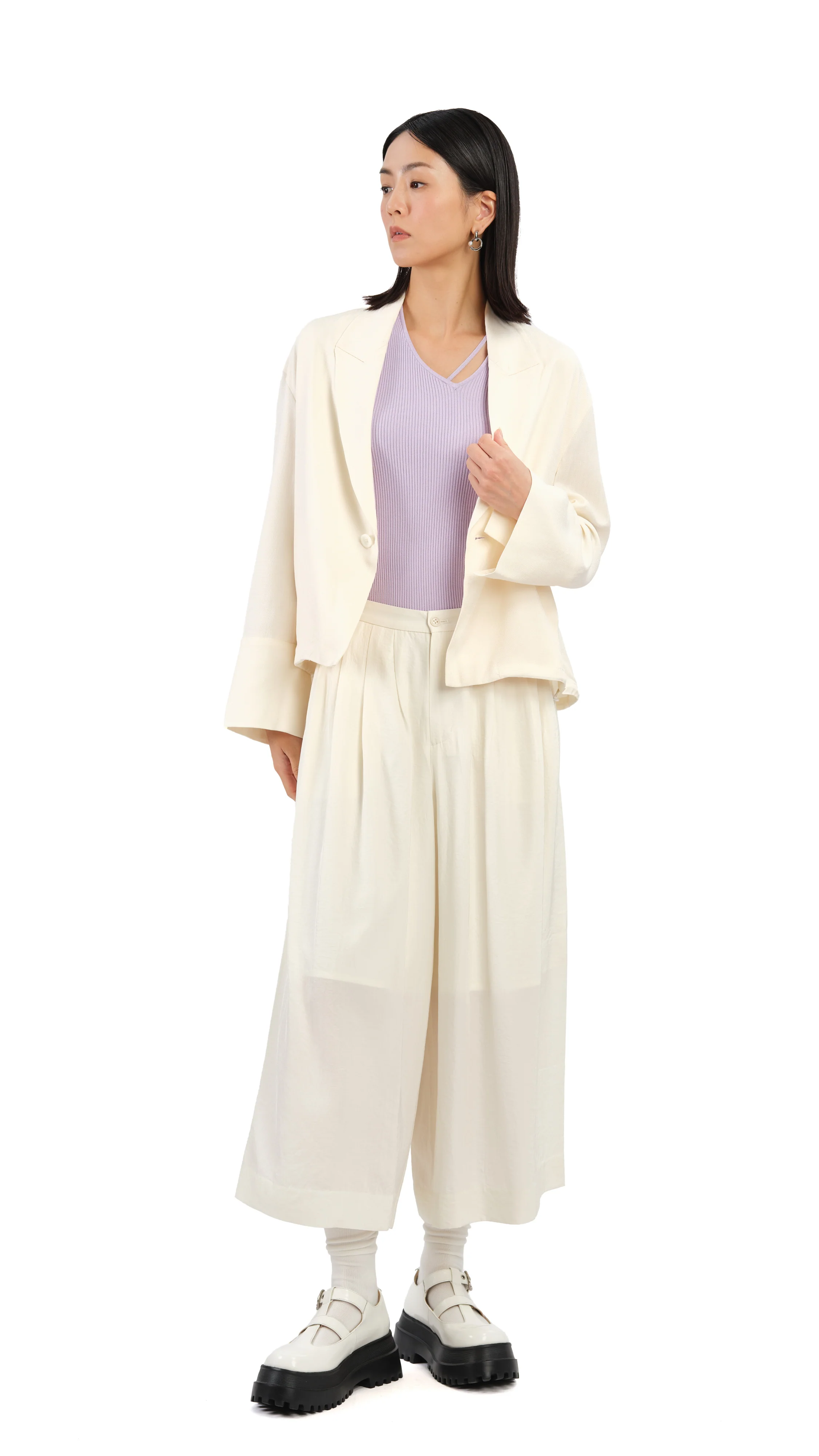 Asymmetric Neckline Top - Umamrii