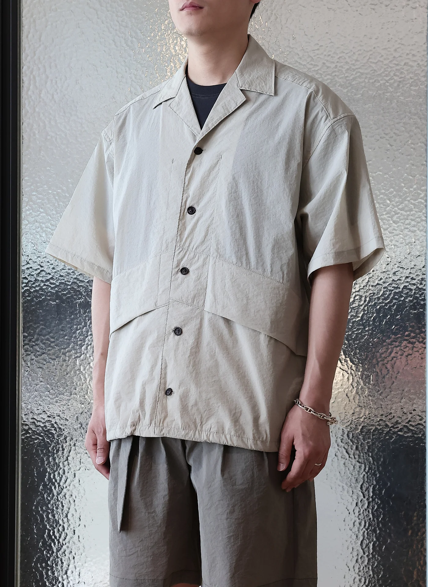 Nylon Polyester Business Pack Open Collar Shirt Jacket - Umamrii