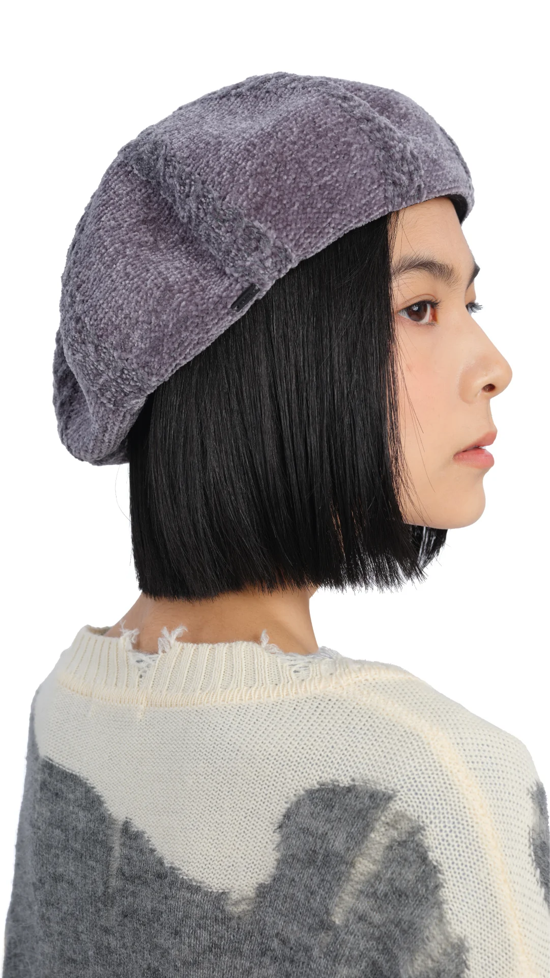 Cable Knitted Artist Beret - Umamrii