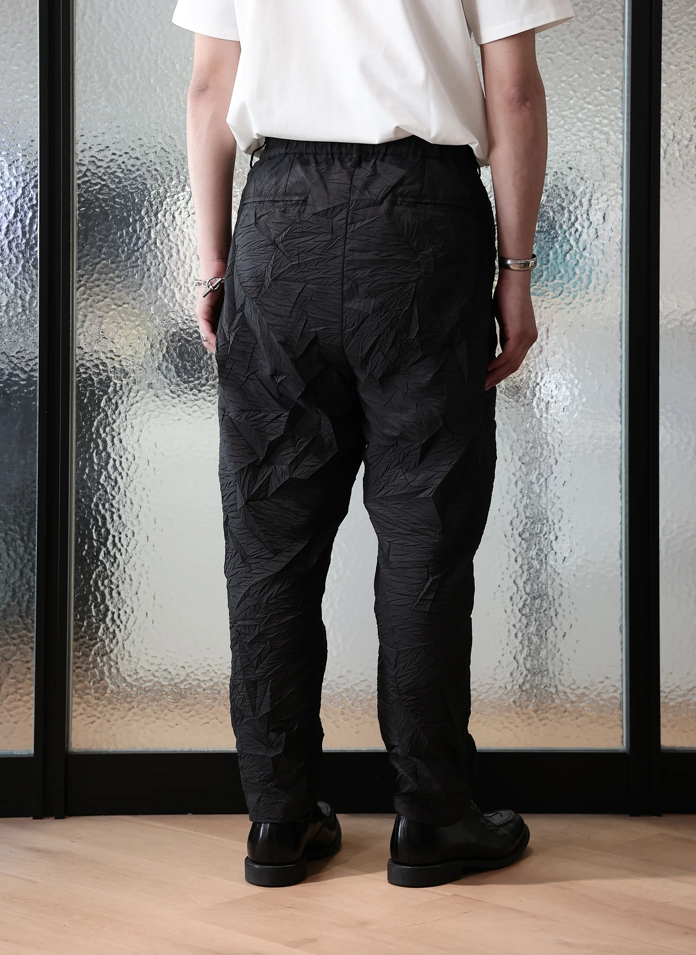 Distort Pleats Polyester Easy Pants - Umamrii