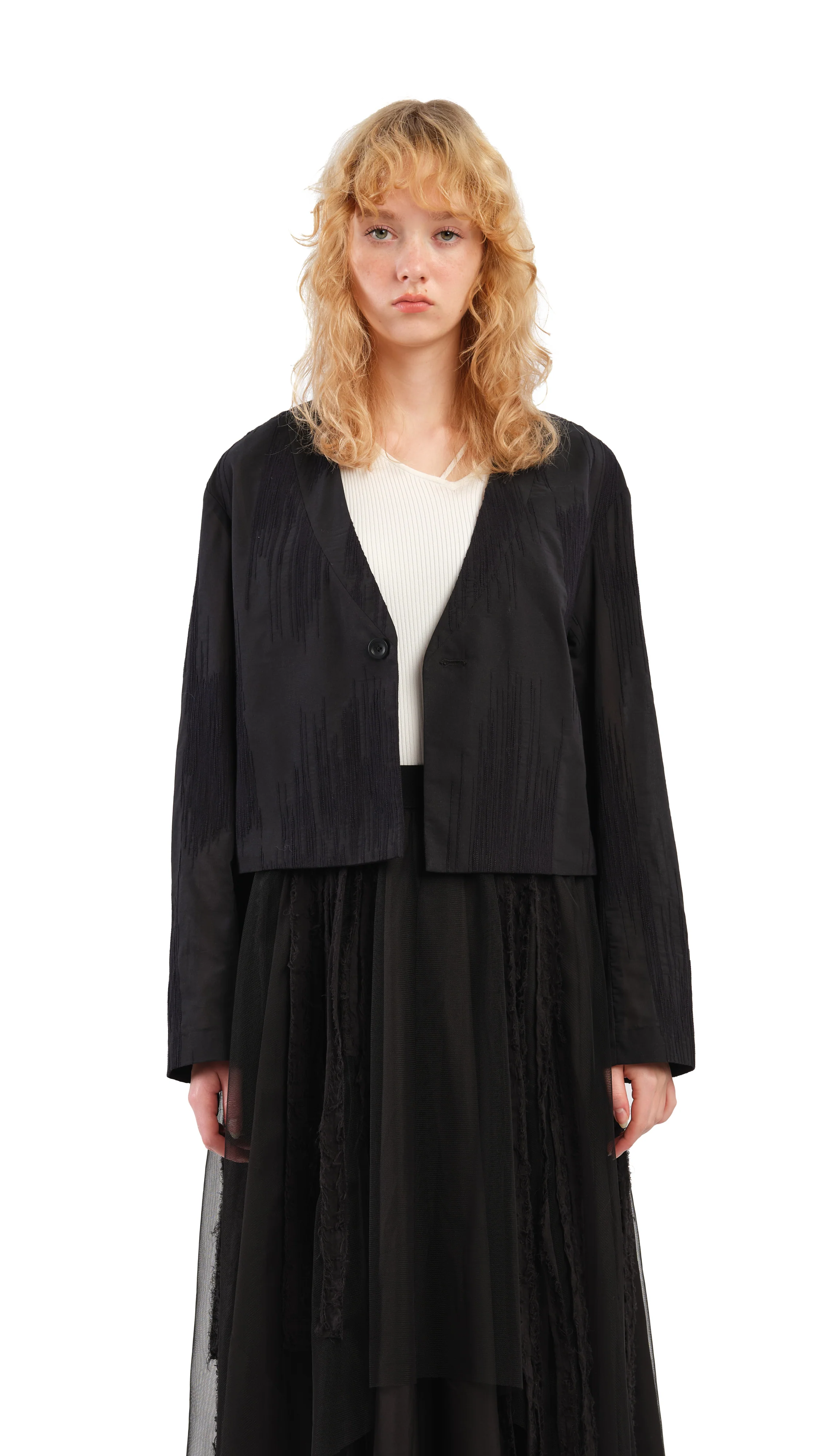 Jacquard Double-Breast Jacket - Umamrii