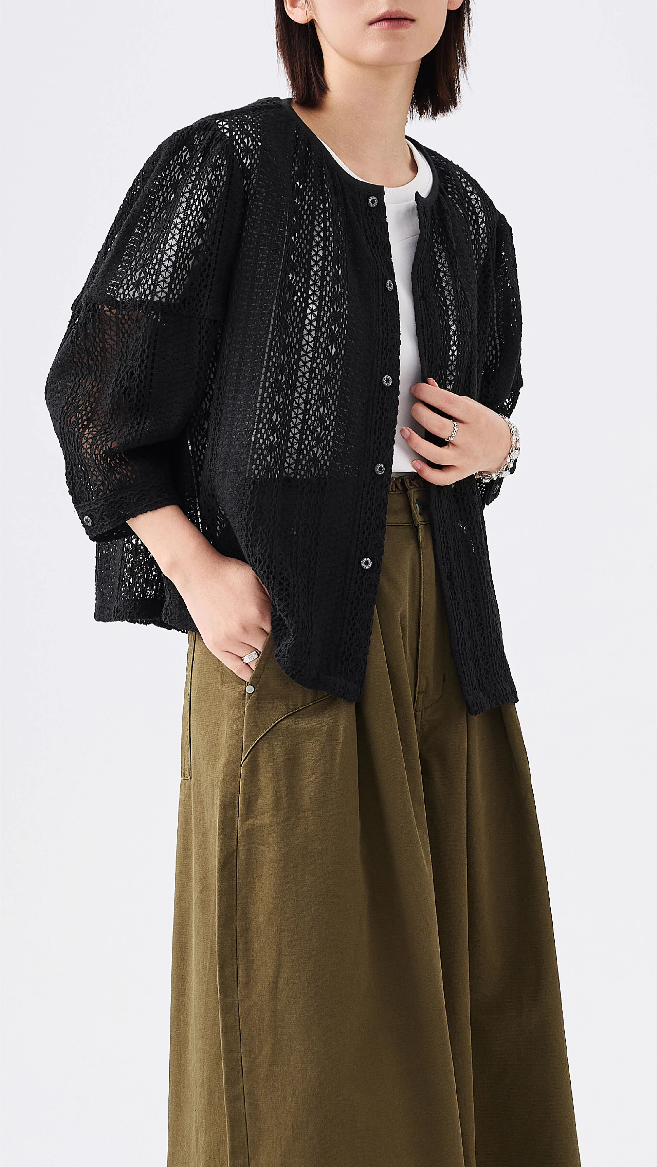 Doll Sleeves Lace Jacket - Umamrii