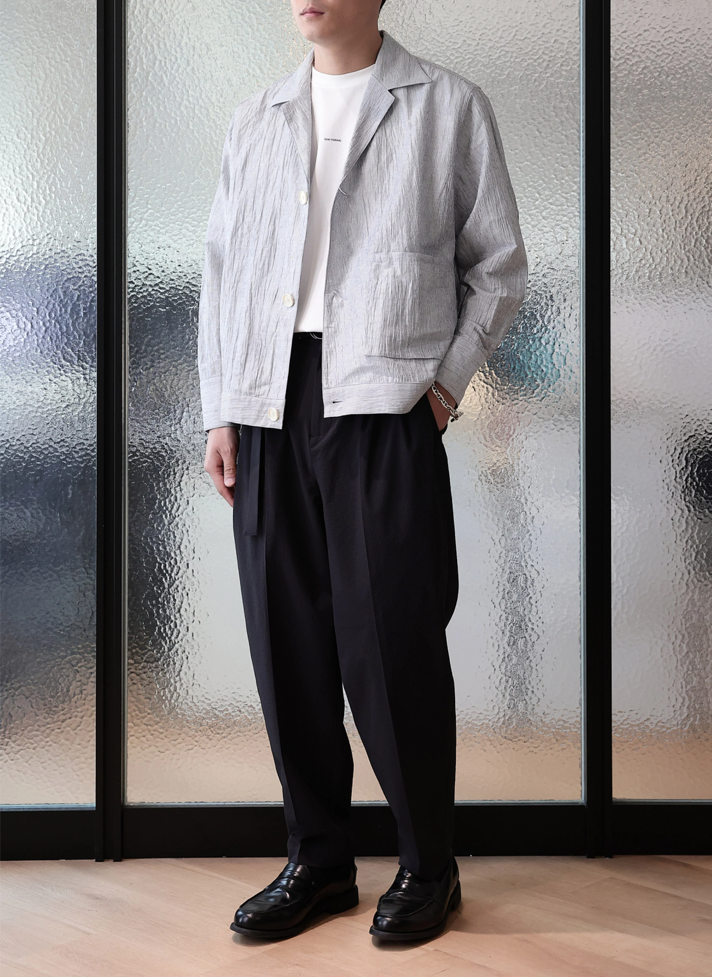 Polyester Wide Tapered Pants (P-12) - Umamrii