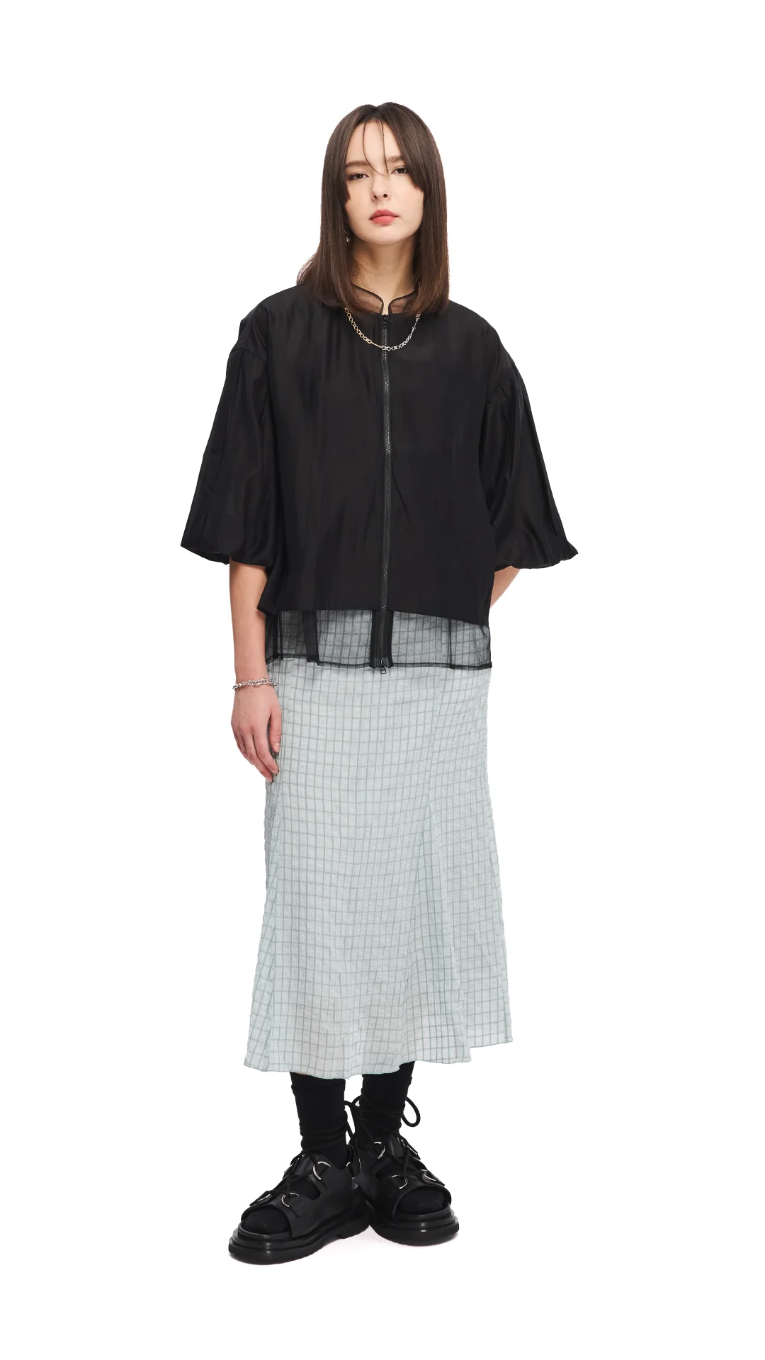 Wrinkle Chiffon Skirt - Umamrii