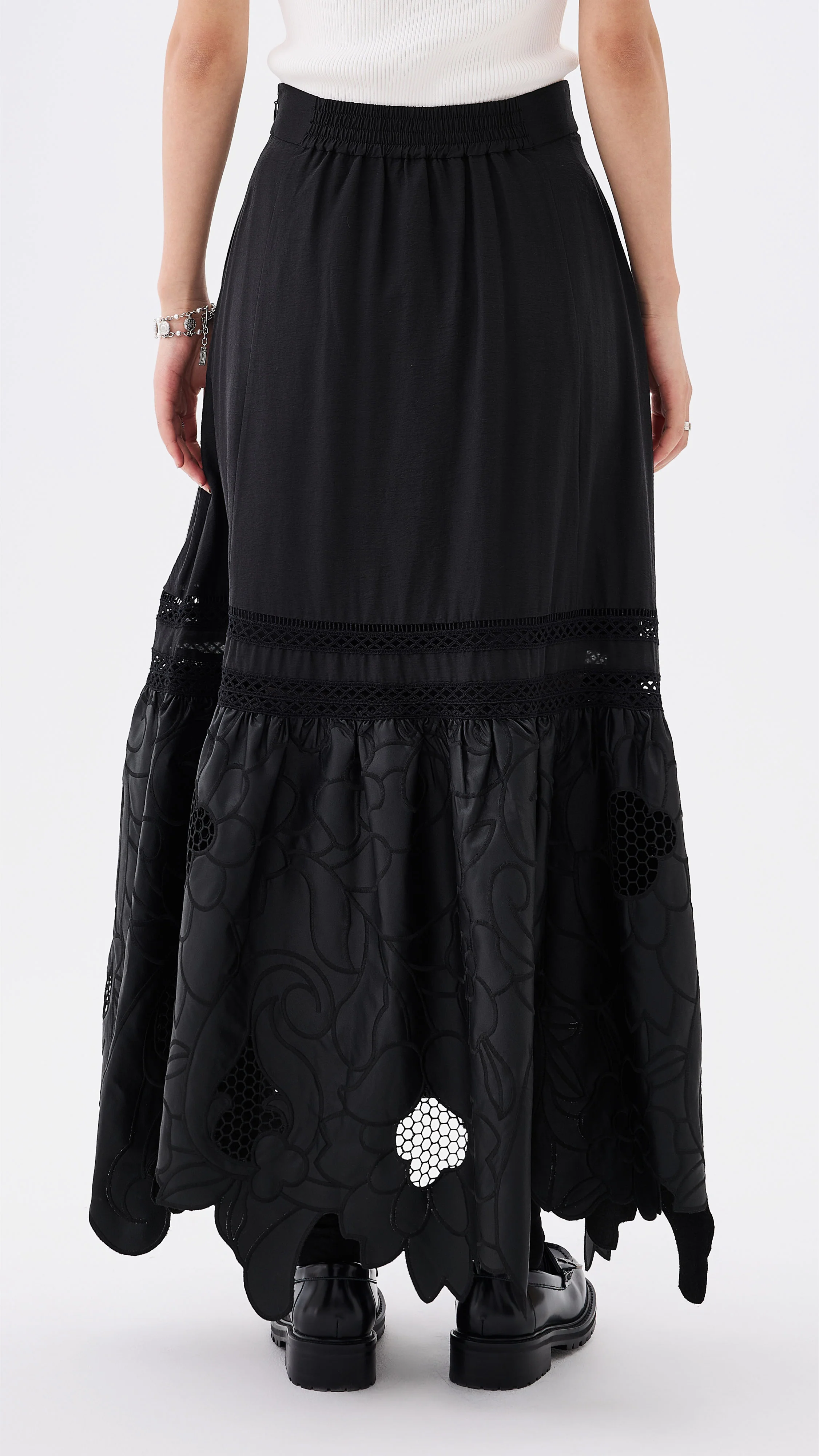 Faux Leather Patch Skirt - Umamrii