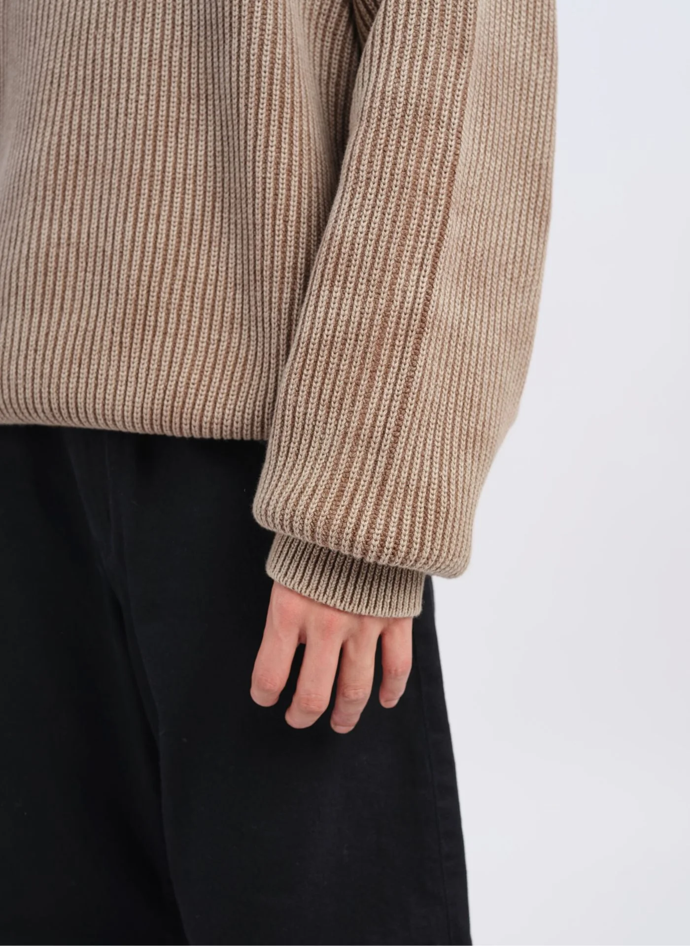 Heavy Washed Cotton Knitted Pullover - Umamrii