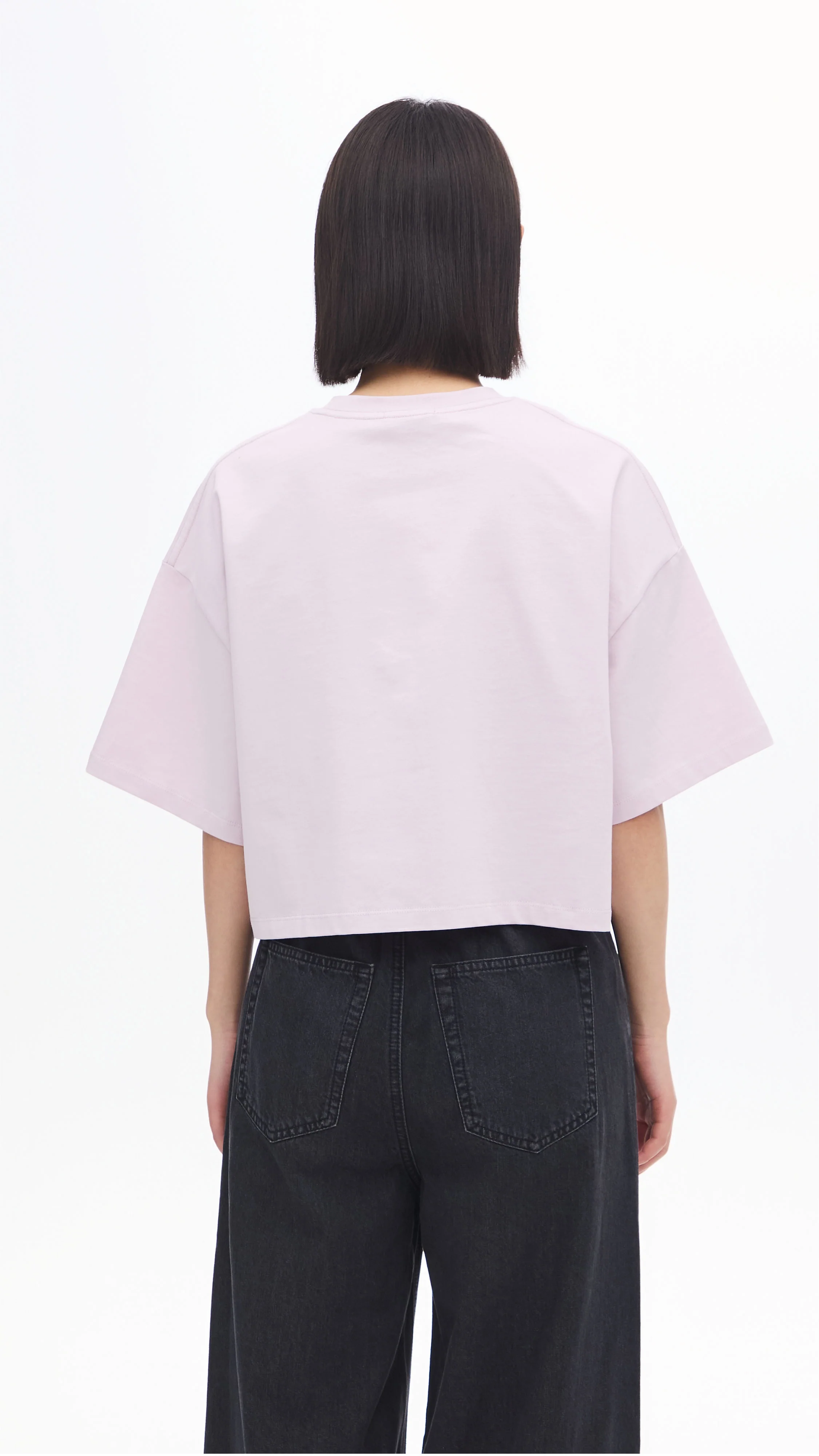 Cropped Parrot Graphic Embroidery Tee - Umamrii