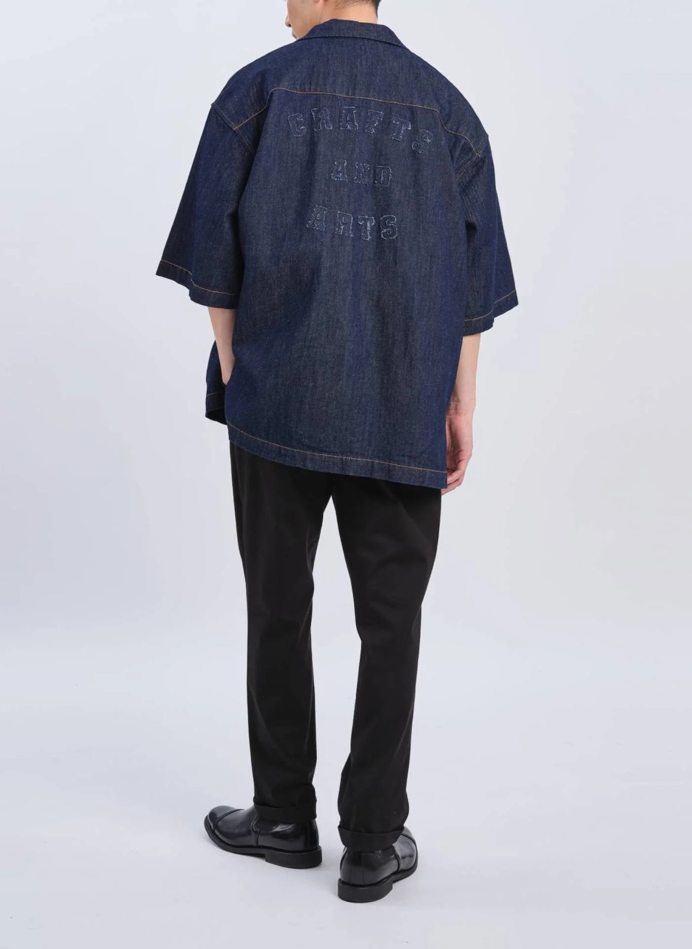 Indigo Cotton linen Denim Shirt Jacket - Umamrii