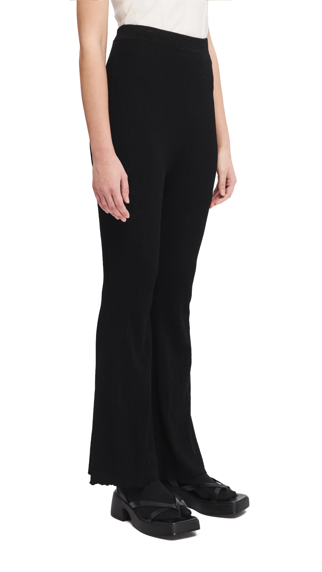 Knitted Boot-cut Pants - Umamrii