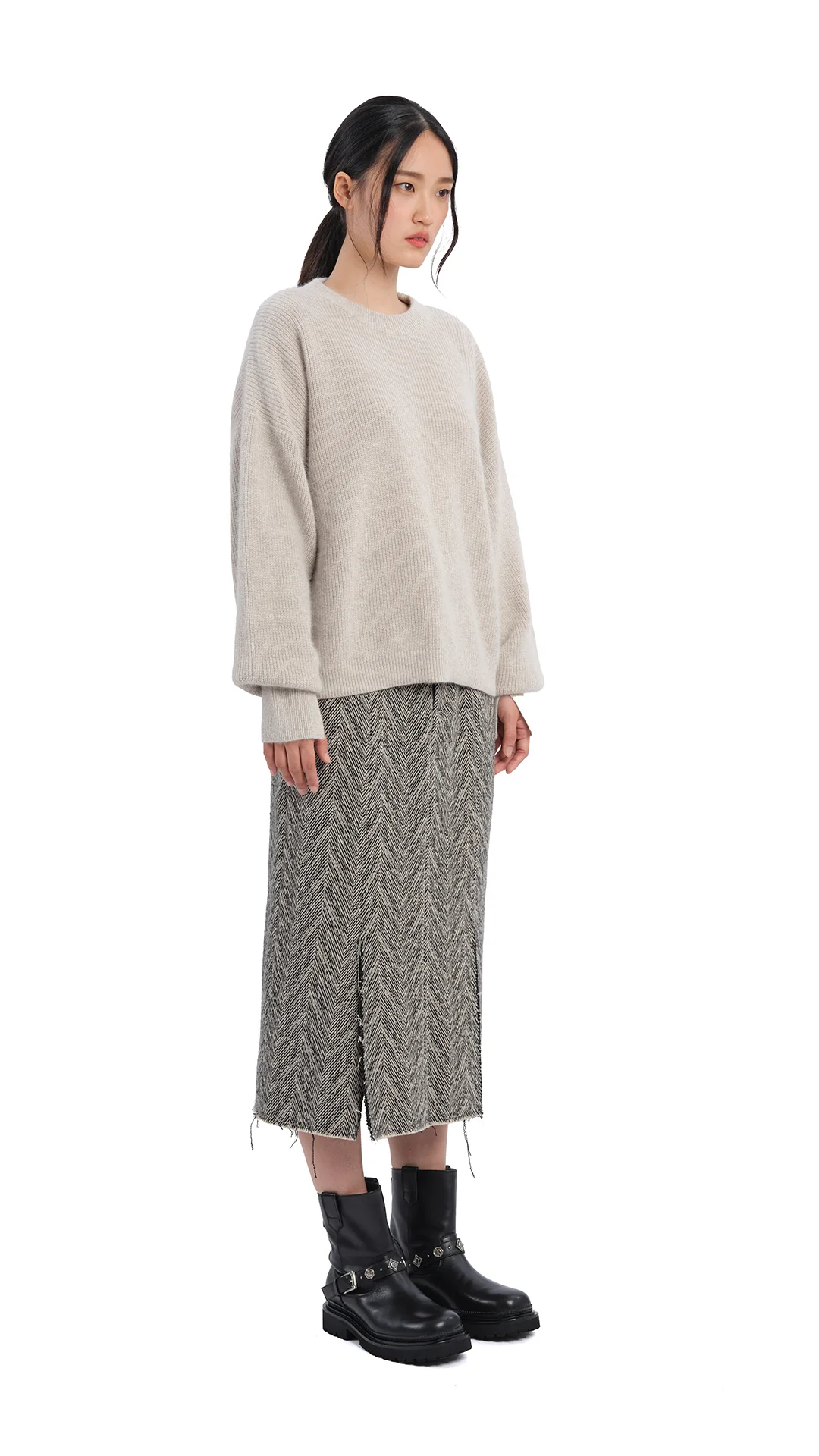 Fox-Mix Cardigan Sweater - Umamrii