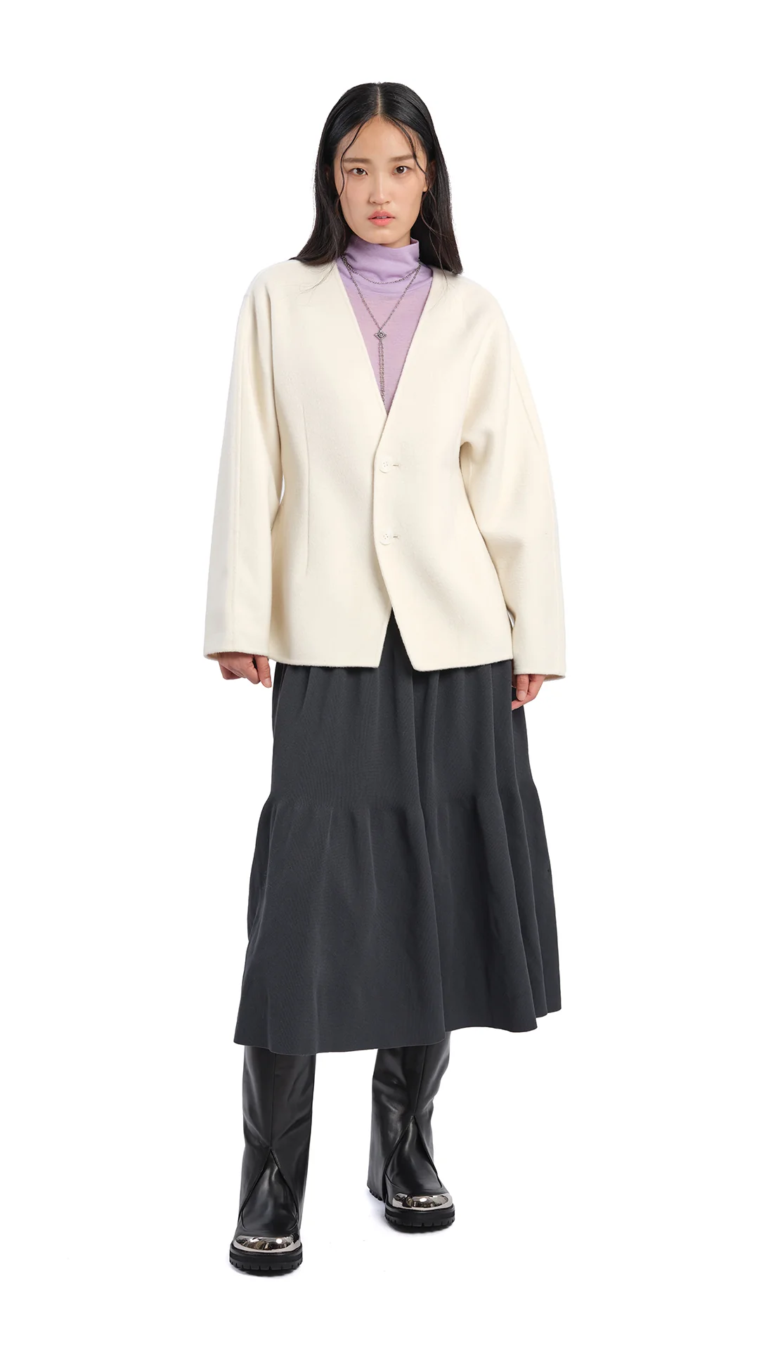 Slim-Cut Double Face Jacket - Umamrii