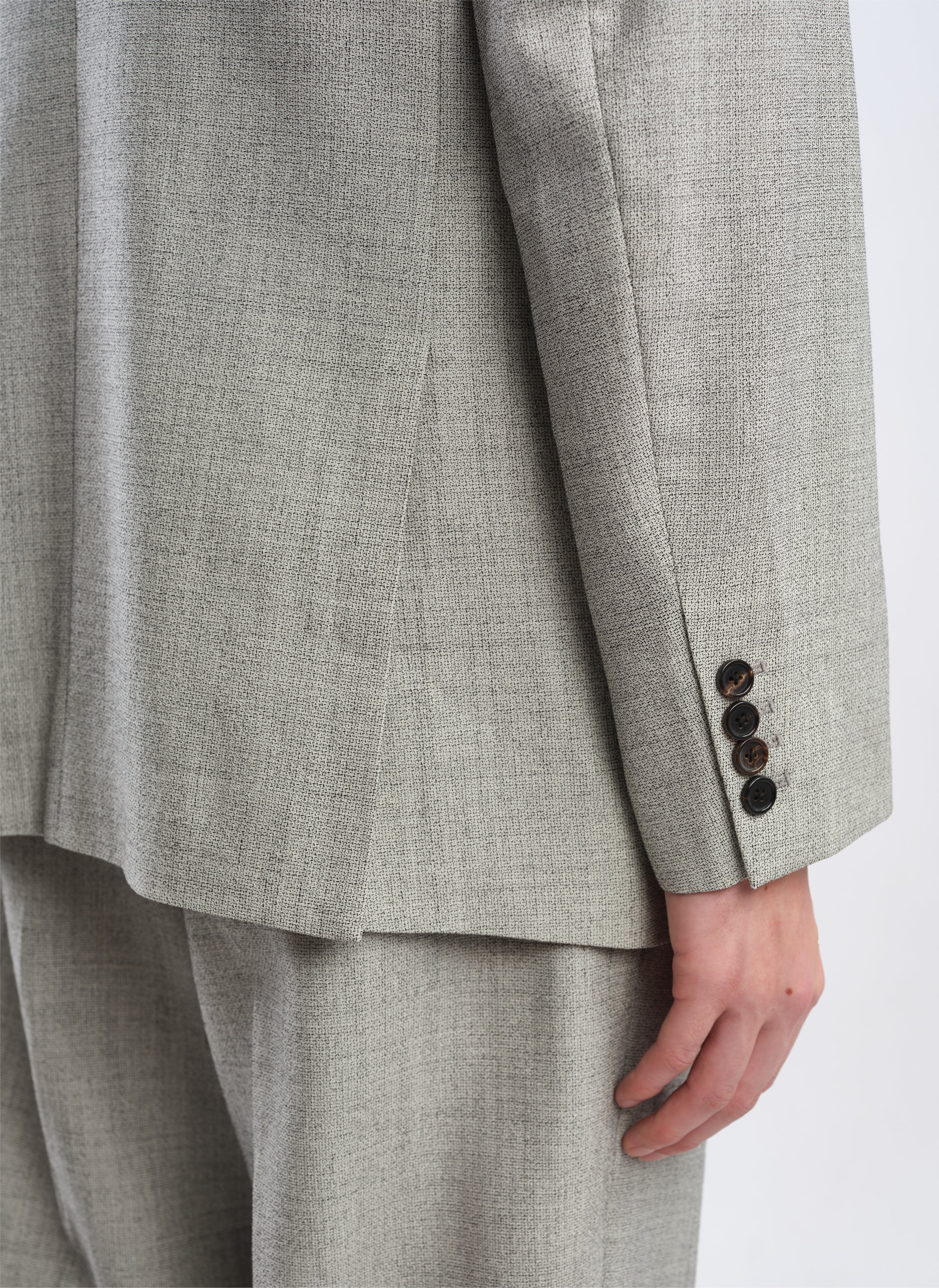 Marzotto Organic Wool Full Constructed Single Breasted Suit Blazer - Umamrii