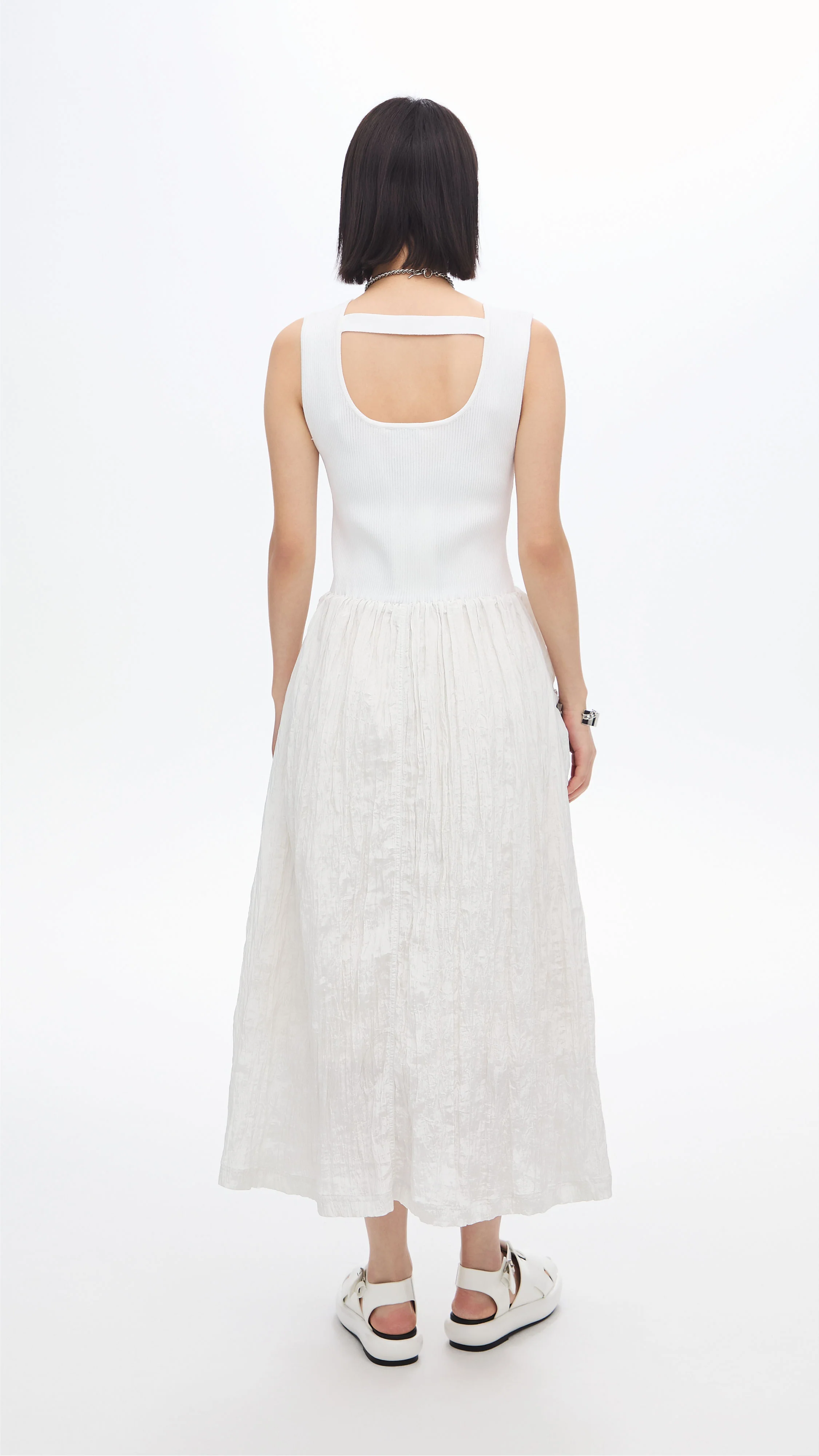 Nylon Patch Knit Dress - Umamrii