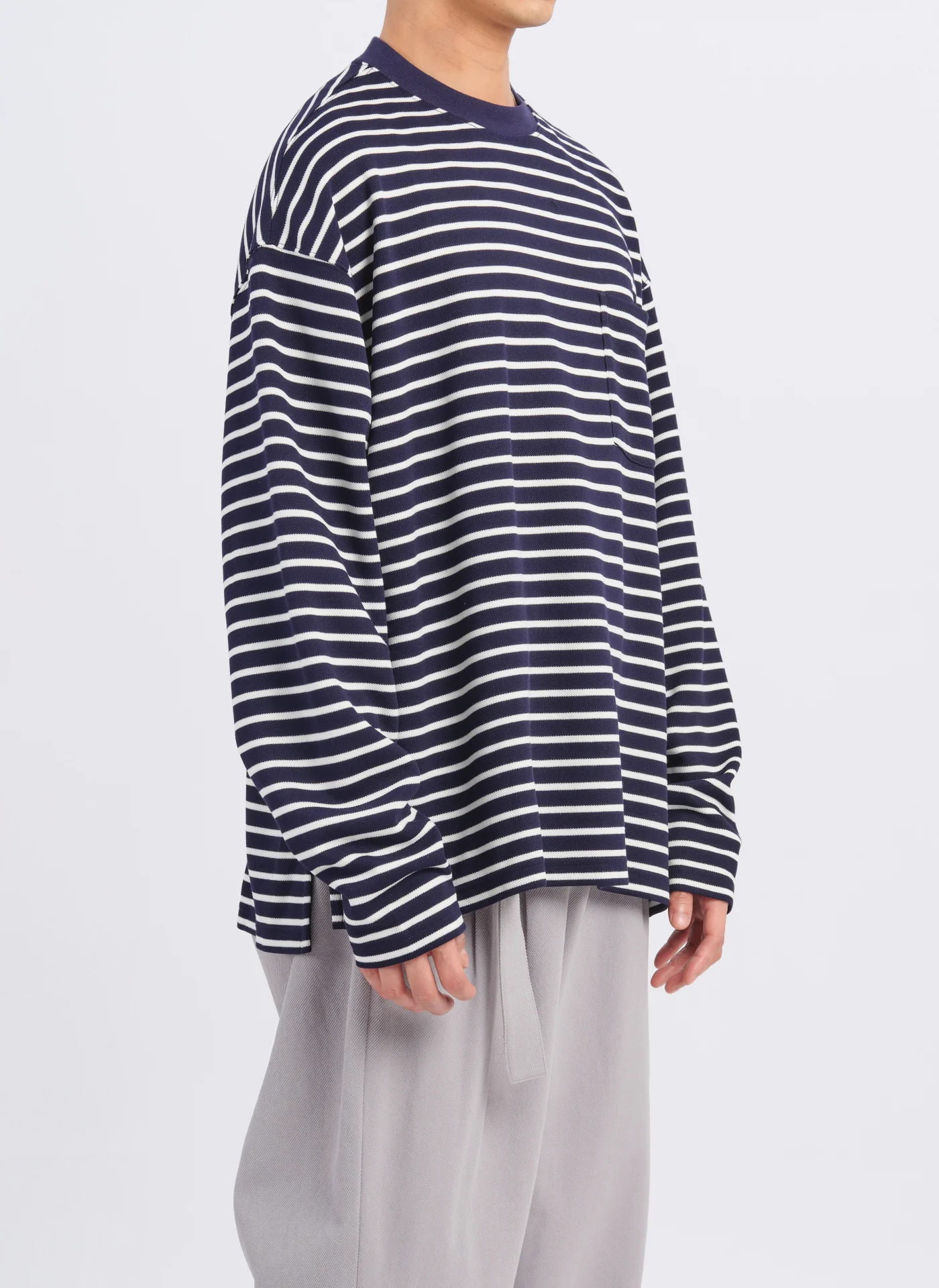 Jacquard Long Sleeves Border Top (T-06) - Umamrii