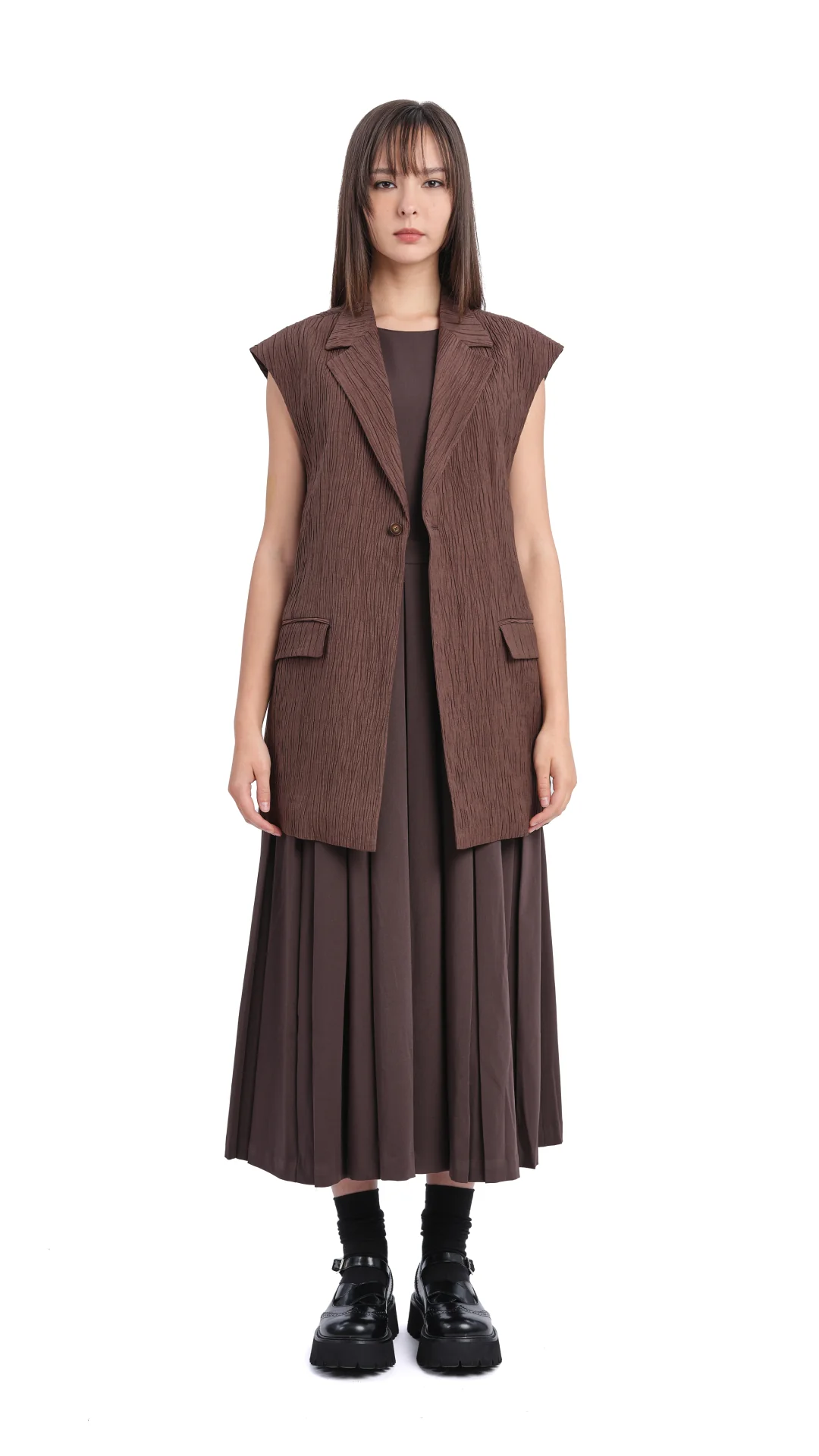 Oversized Jacquard Waistcoat - Umamrii