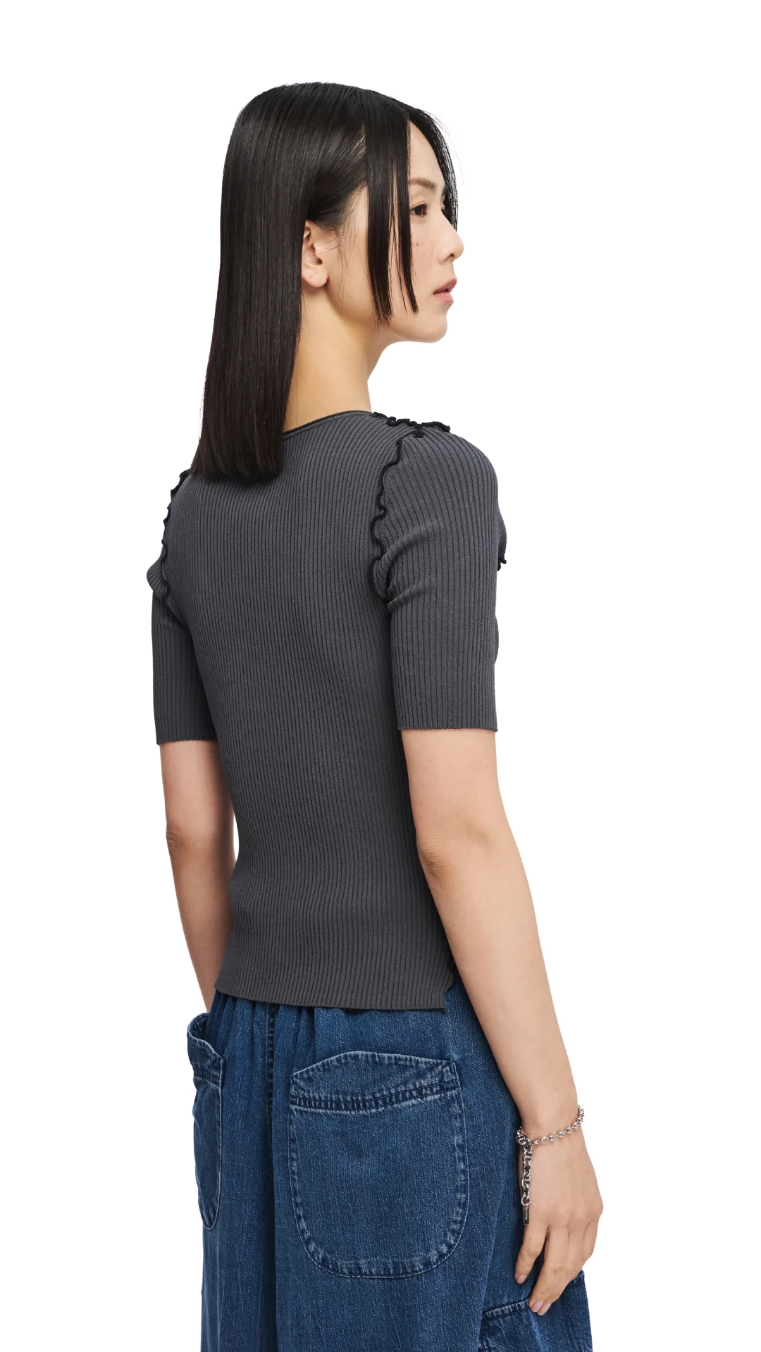 Contrast Stitch Sweater - Umamrii