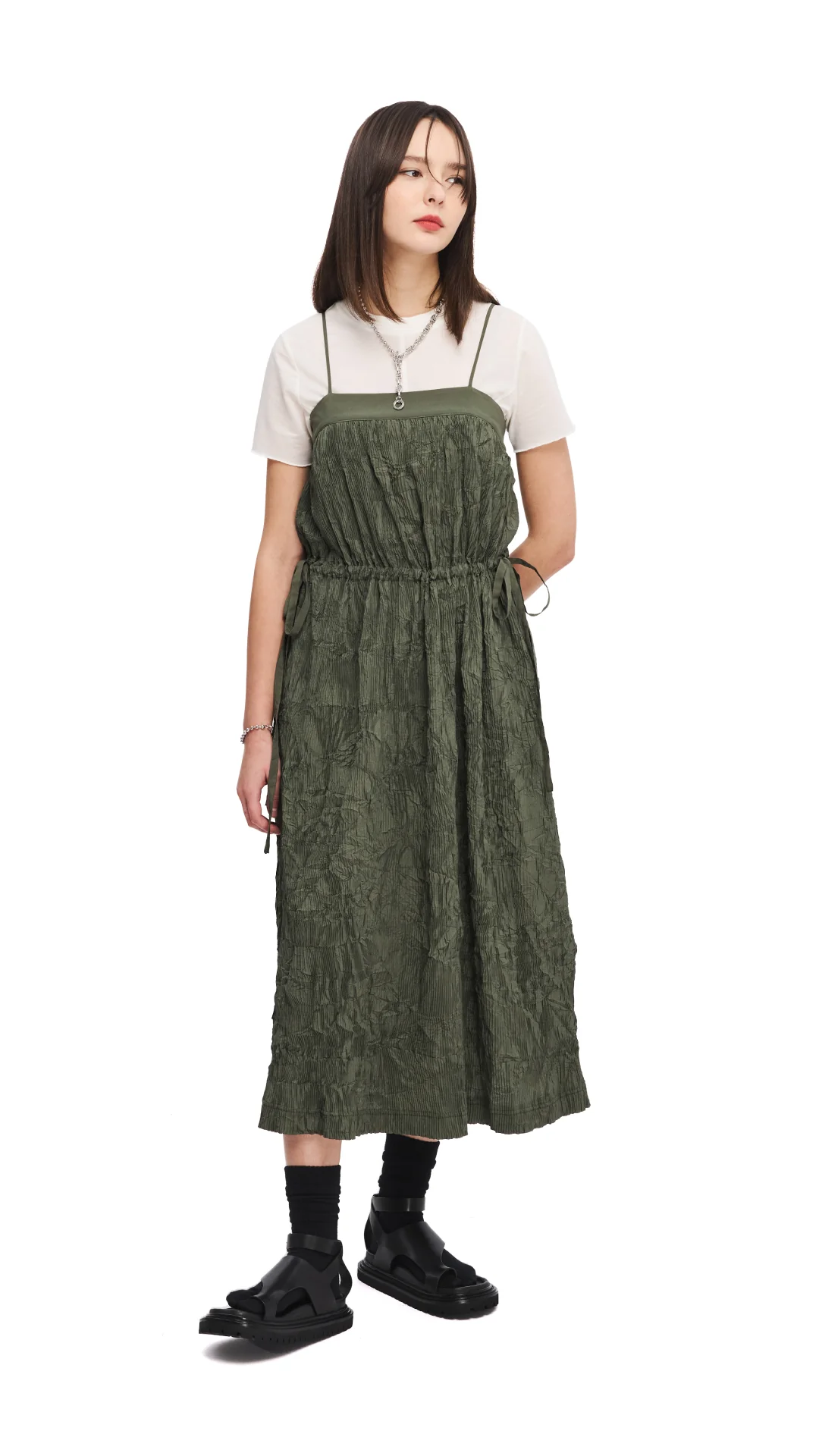 Crinkle Pleat Dress - Umamrii