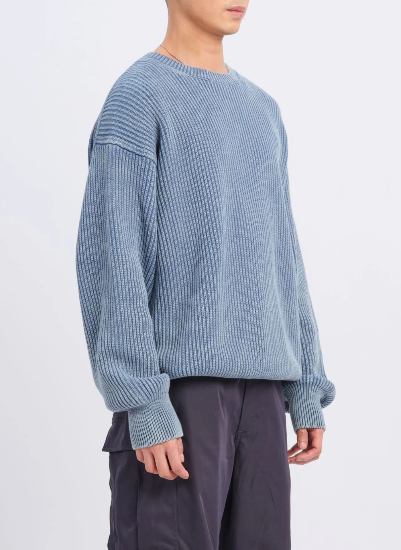 Heavy Washed Cotton Knitted Pullover - Umamrii