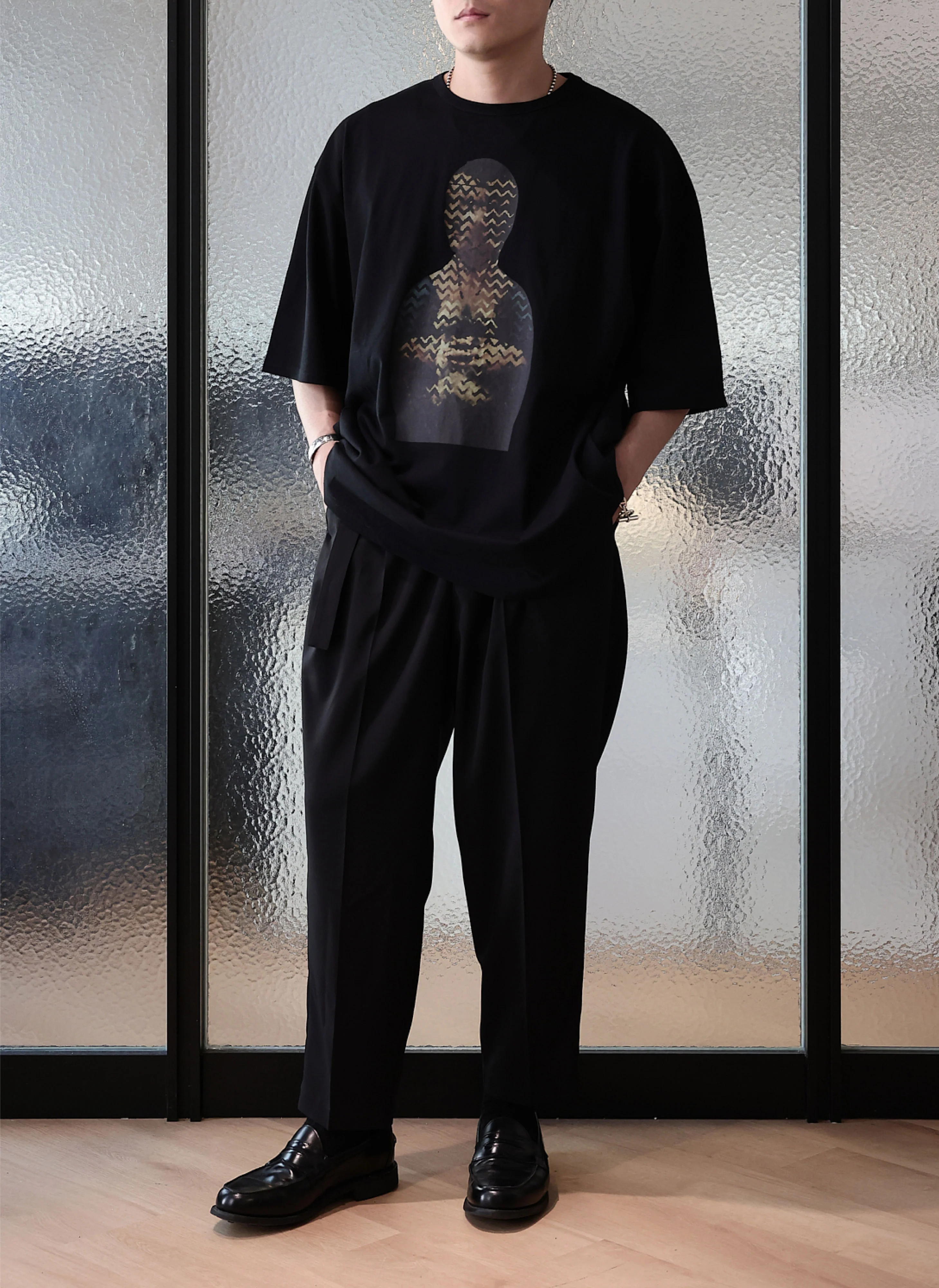 Dama Con Lermellino Cotton Graphic Top - Umamrii