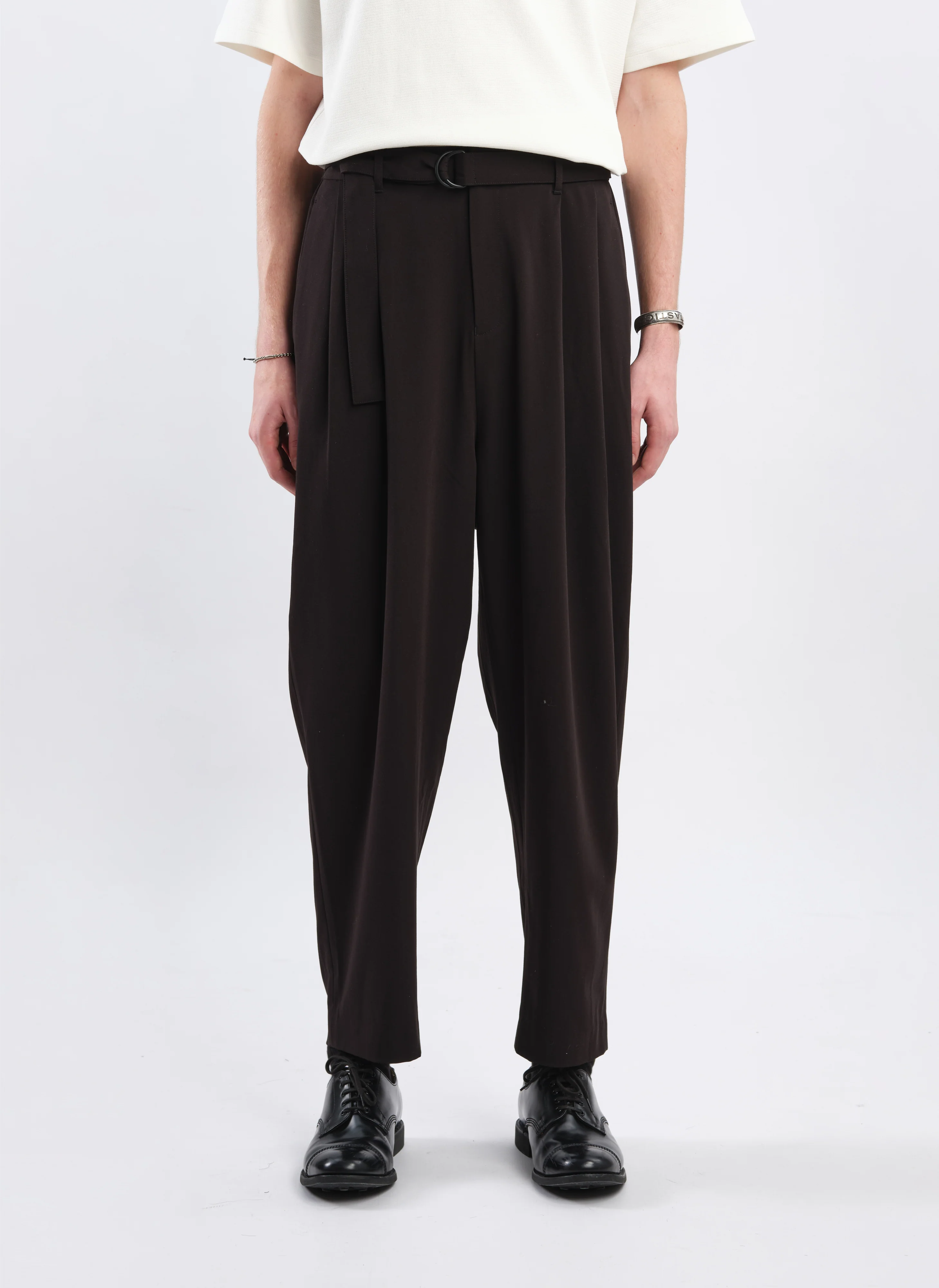 Tencil Cotton Polyester Spandex Wide Tapered Pants (P-12) - Umamrii
