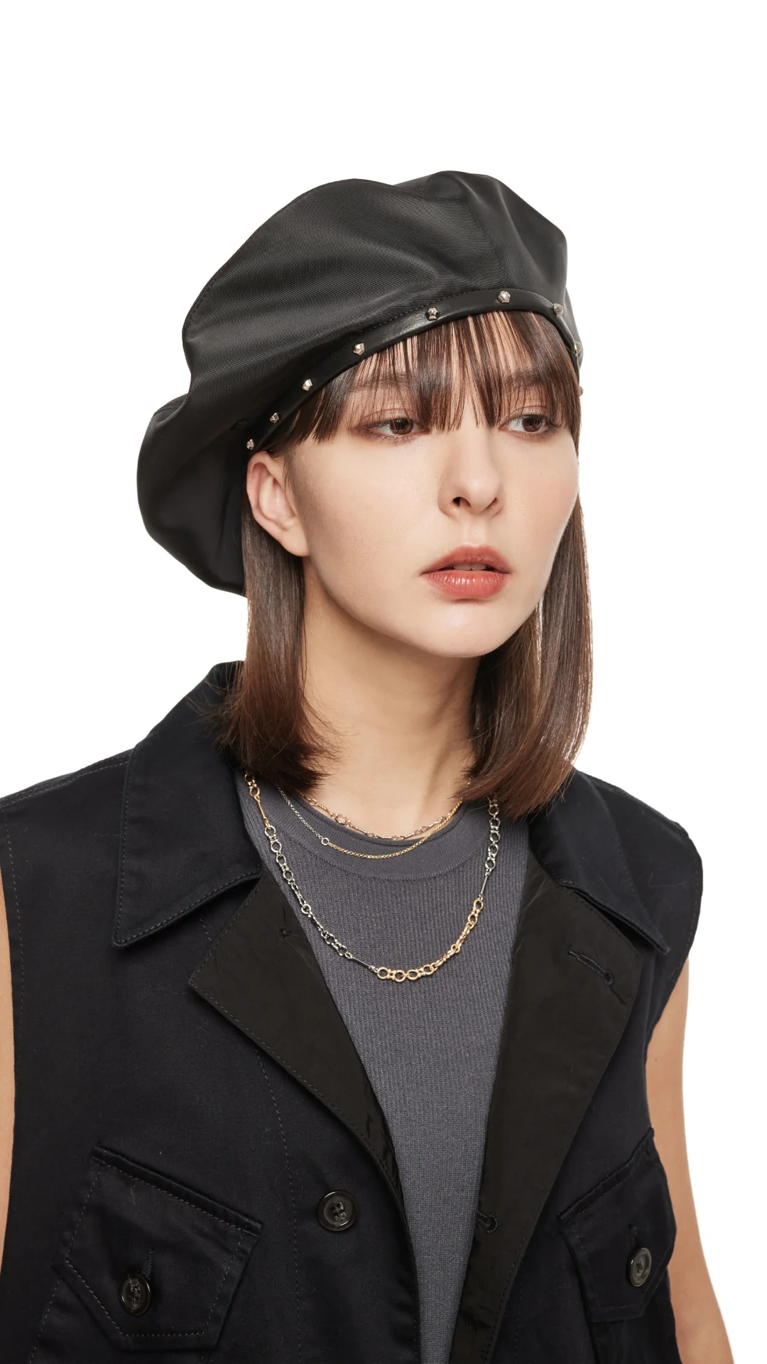 Pumpkin Studded Fullmoon Beret - Umamrii